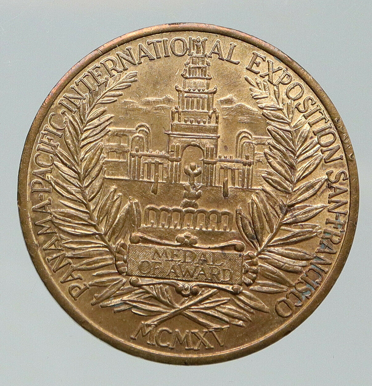 1915 USA San Francisco Panama Pacific WORLD EXPO Old Vintage Award Medal i92090