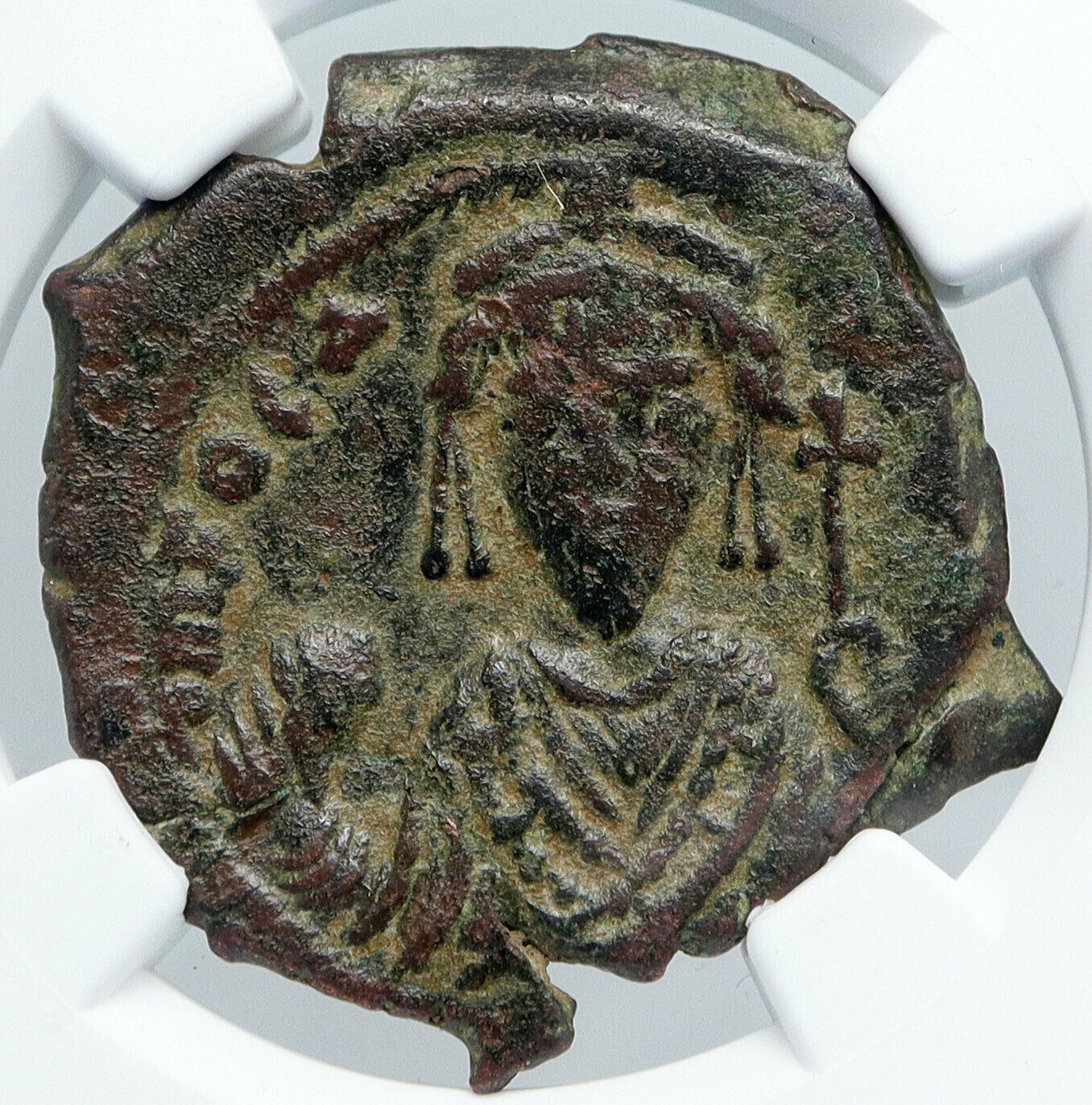 EMPEROR PHOCAS Ancient 607/8AD Byzantine Empire Old Follis Coin XXXX NGC i89154