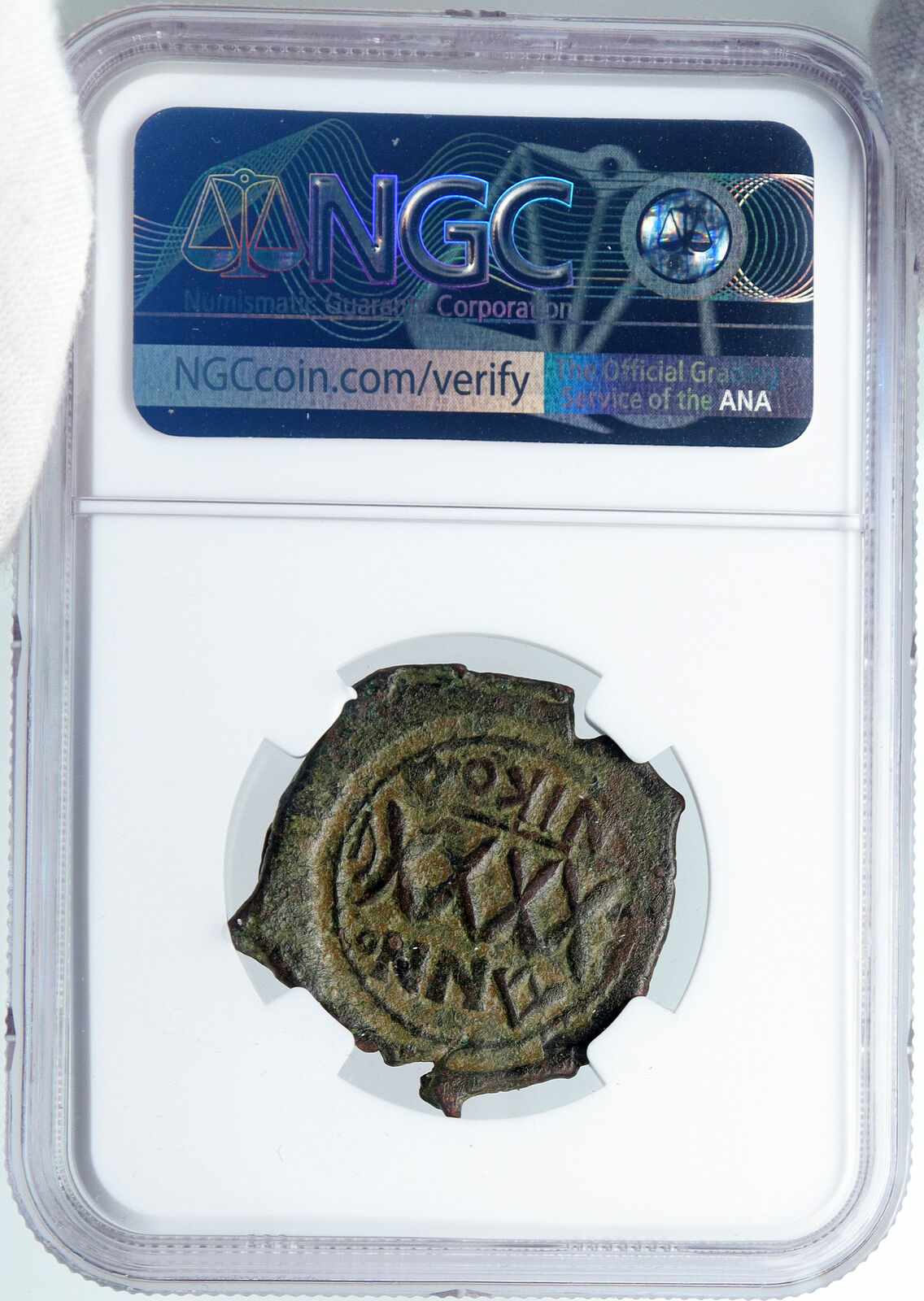 EMPEROR PHOCAS Ancient 607/8AD Byzantine Empire Old Follis Coin XXXX NGC i89154