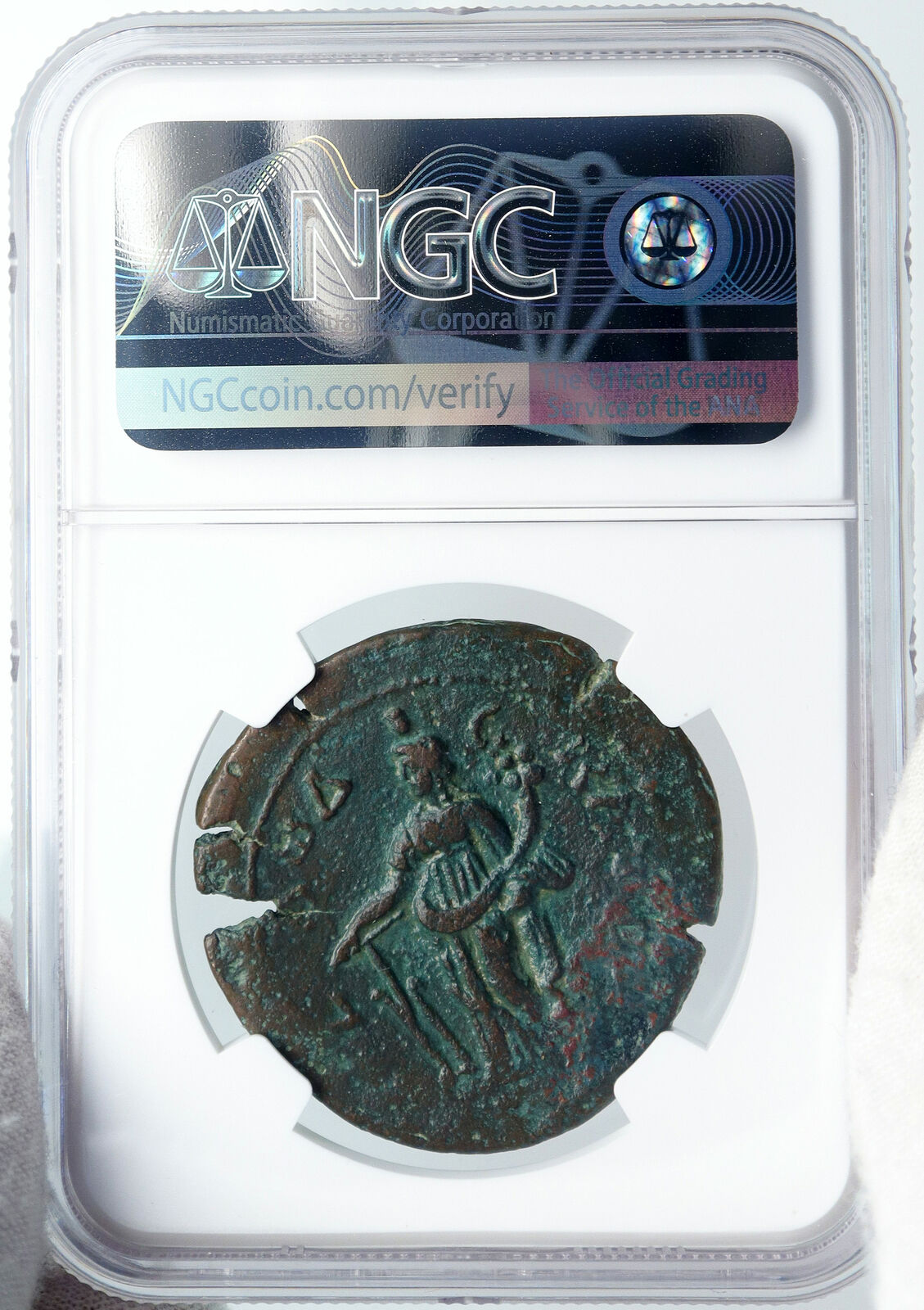 ANTONINUS PIUS Rome ANTIQUE Ancient ANTIQUE Roman Coin Goddess TYCHE NGC i88676