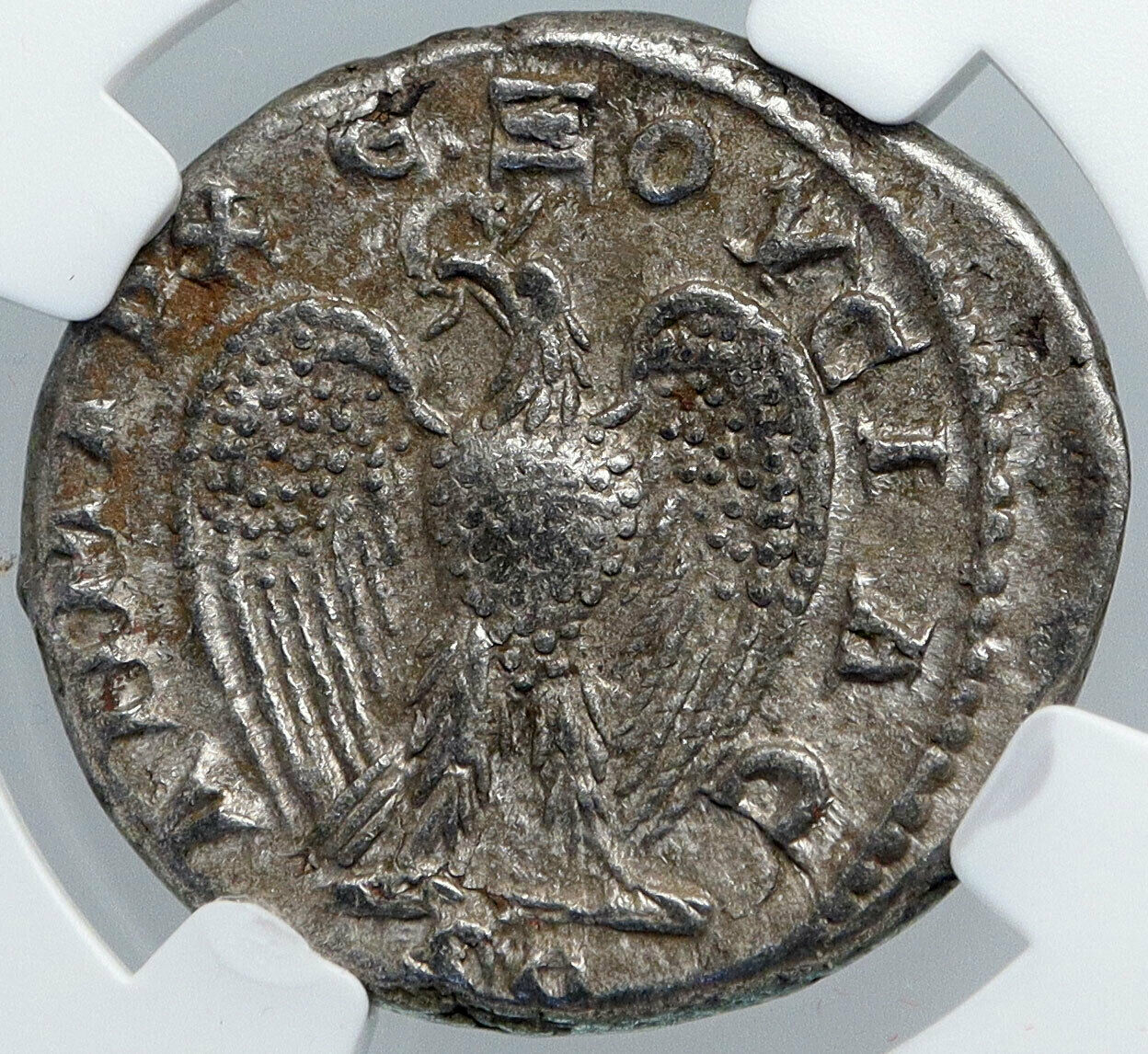 GORDIAN III Authentic Ancient 238AD Silver Roman Coin EAGLE & WREATH NGC i89146