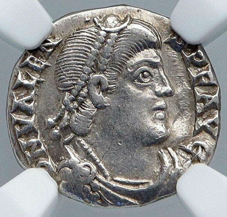 VALENS Authentic Ancient 364-8AD Trier Silver Siliqua OLD Roman Coin NGC i89134