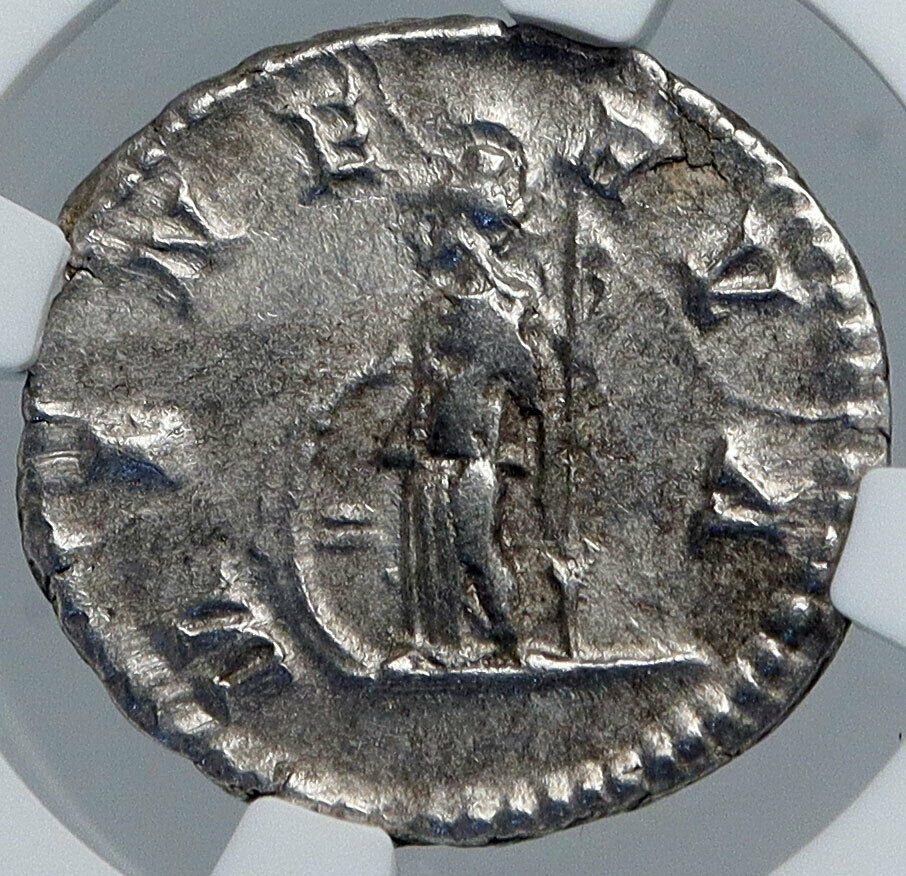 GETA as CAESAR Authentic Ancient 202AD Rome Genuine Silver Roman Coin NGC i89148