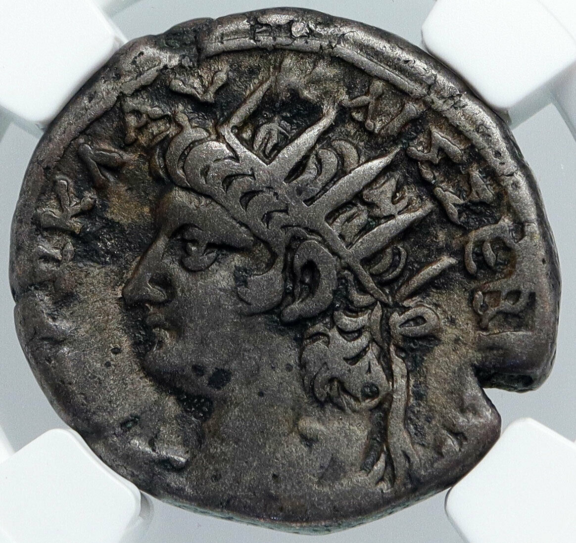 NERO & TIBERIUS Ancient Tetradrachm ALEXANDRIA Egypt OLD Roman Coin NGC i89122