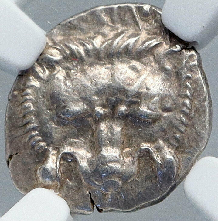 MITHRAPATA Dynast of Lycia Ancient Silver Greek Coin LION TRISKELES NGC i89144