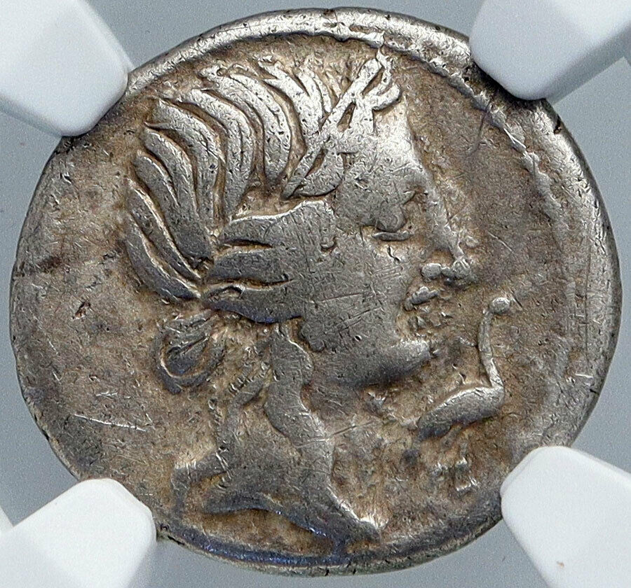 SULLA's General as IMPERATOR 81BC Silver Roman Republic Coin ELEPHANT NGC i89130