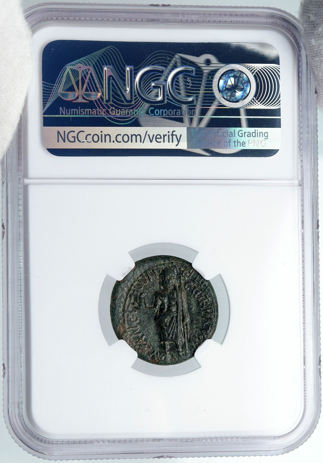 CLAUDIUS Authentic Ancient Branch Mint BARBAROUS RARE Old Roman Coin NGC i89124