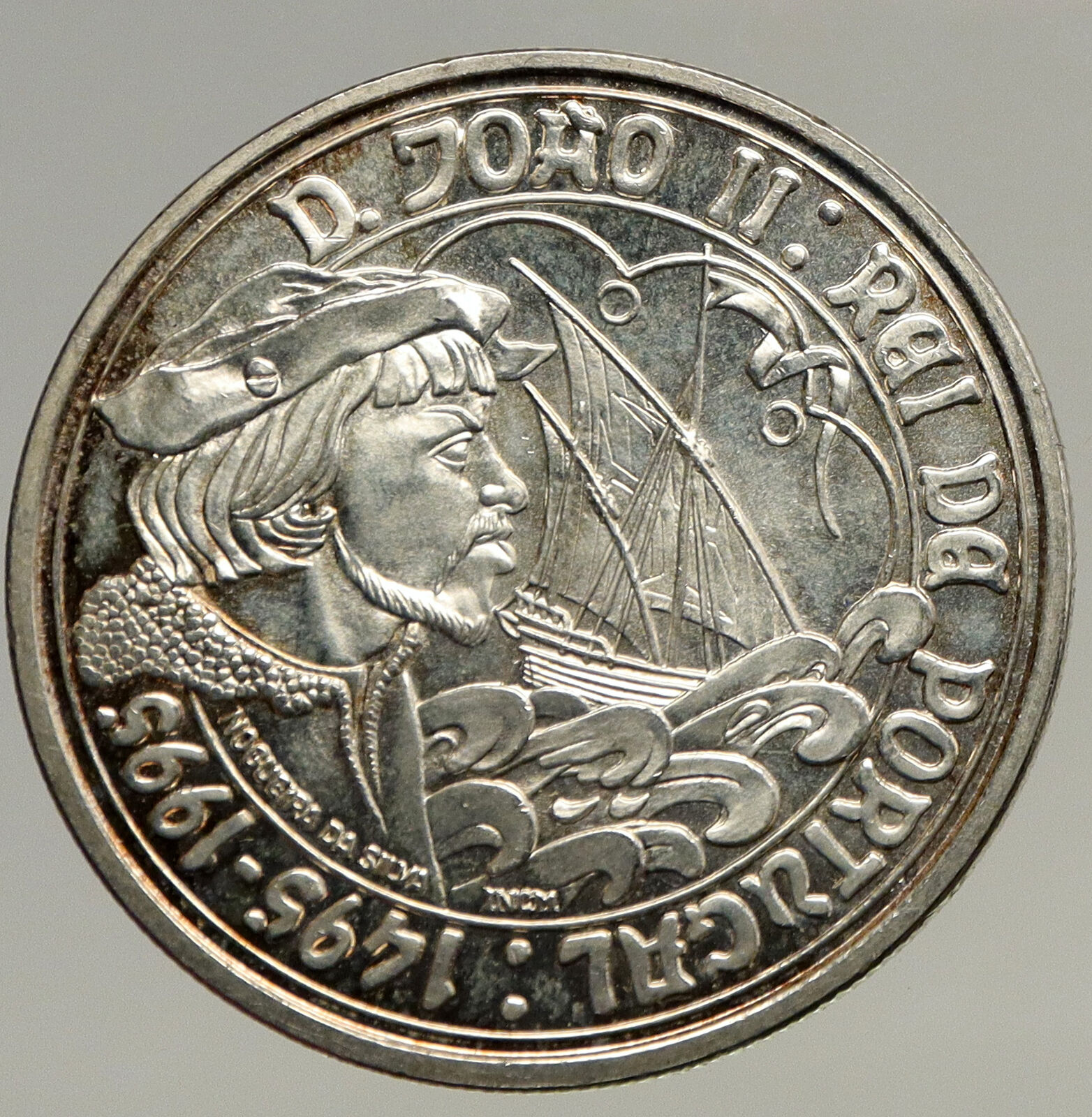 1995 PORTUGAL Silver 1000 Escudos Coin i93413