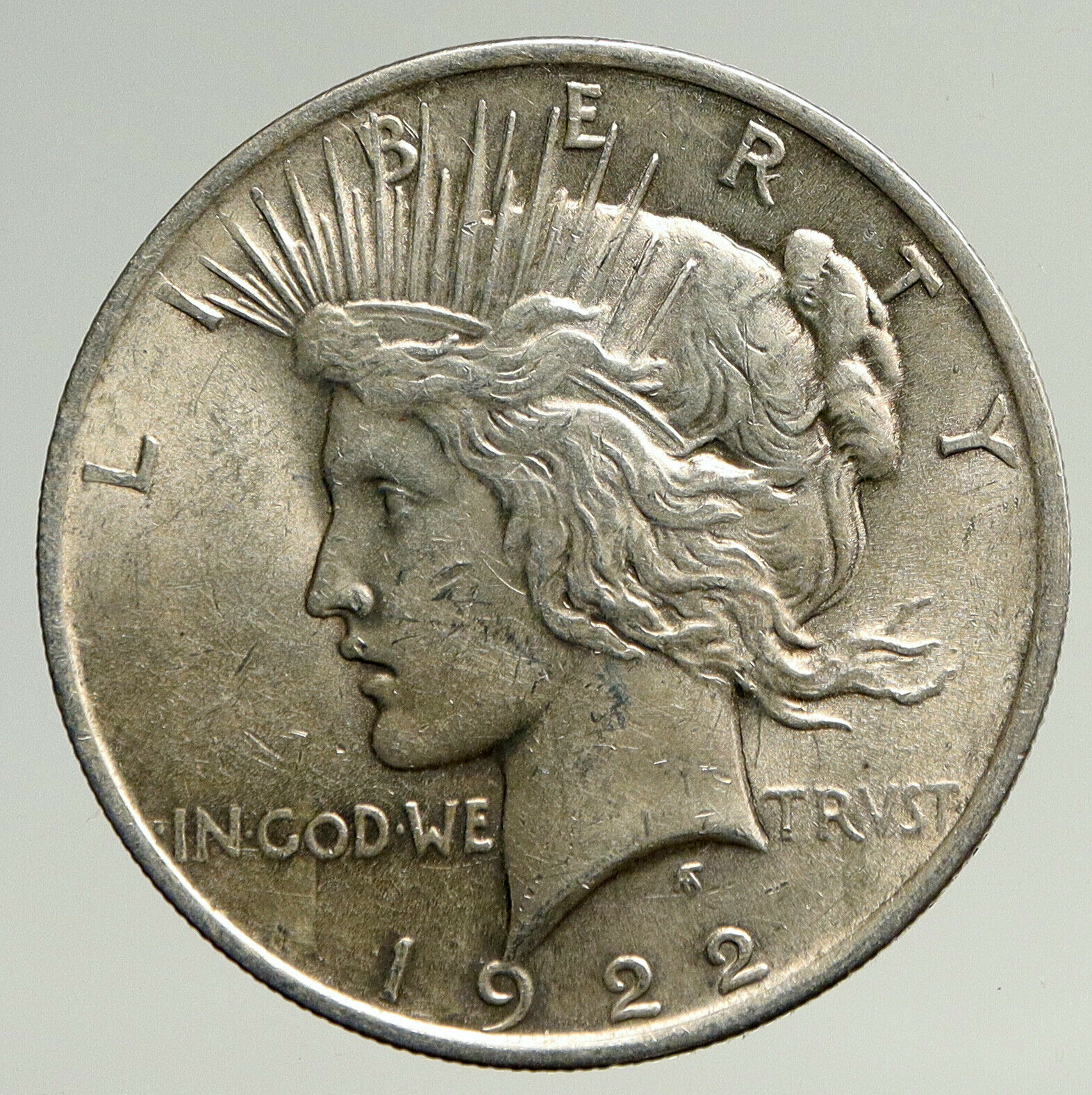 1922P US Antique Silver PEACE DOLLAR United States Coin w LIBERTY & EAGLE i93638