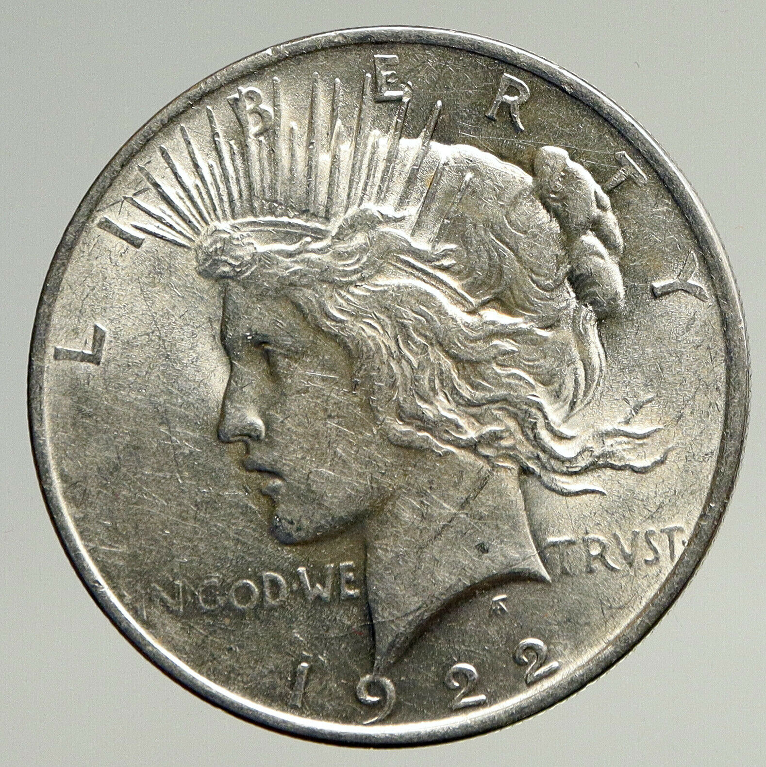 1922P US Antique Silver PEACE DOLLAR United States Coin w LIBERTY & EAGLE i93639