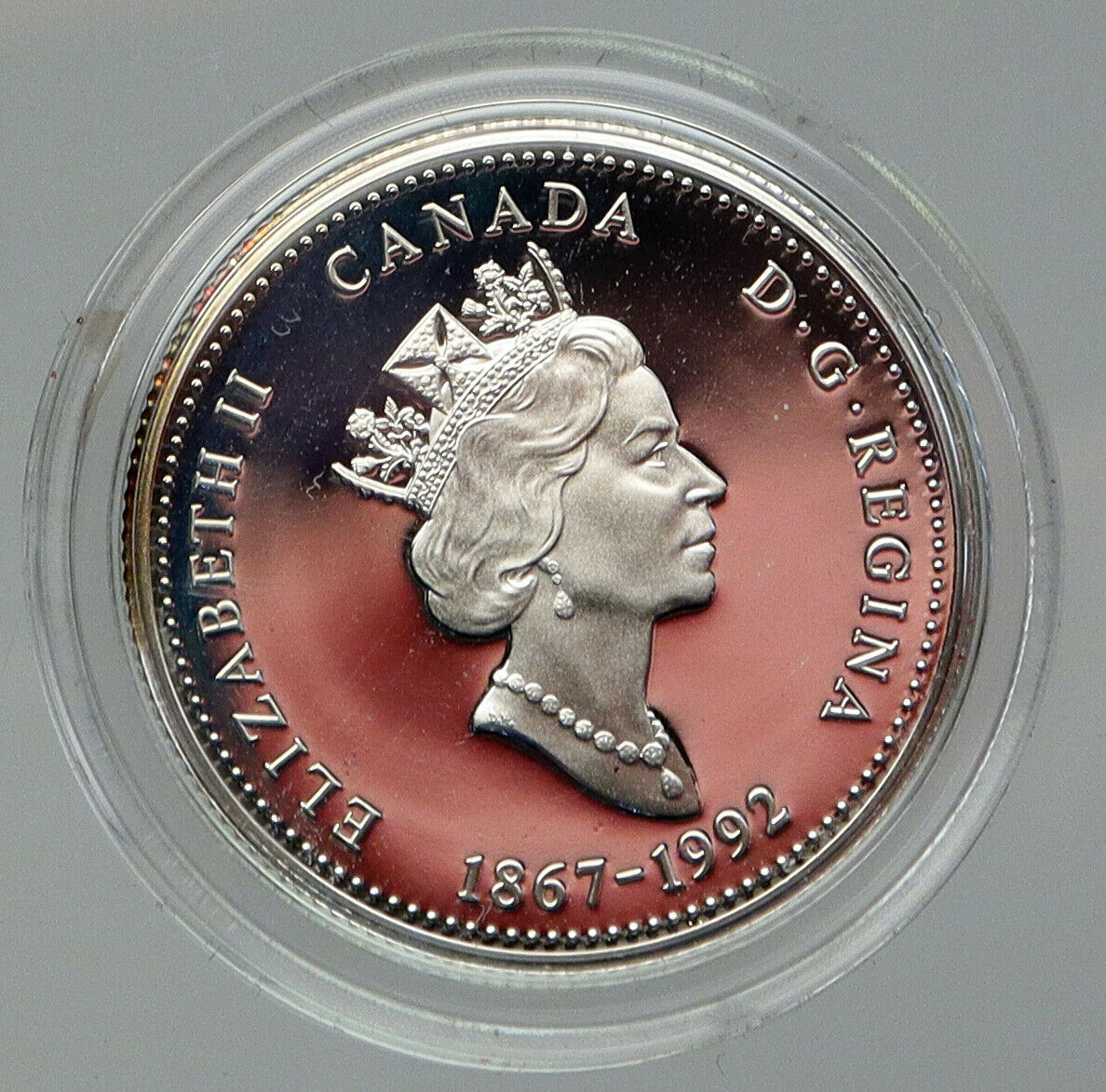 1992 CANADA NEW BRUNSWICK Queen Elizabeth II Proof Silver 25 Cent Coin i92847