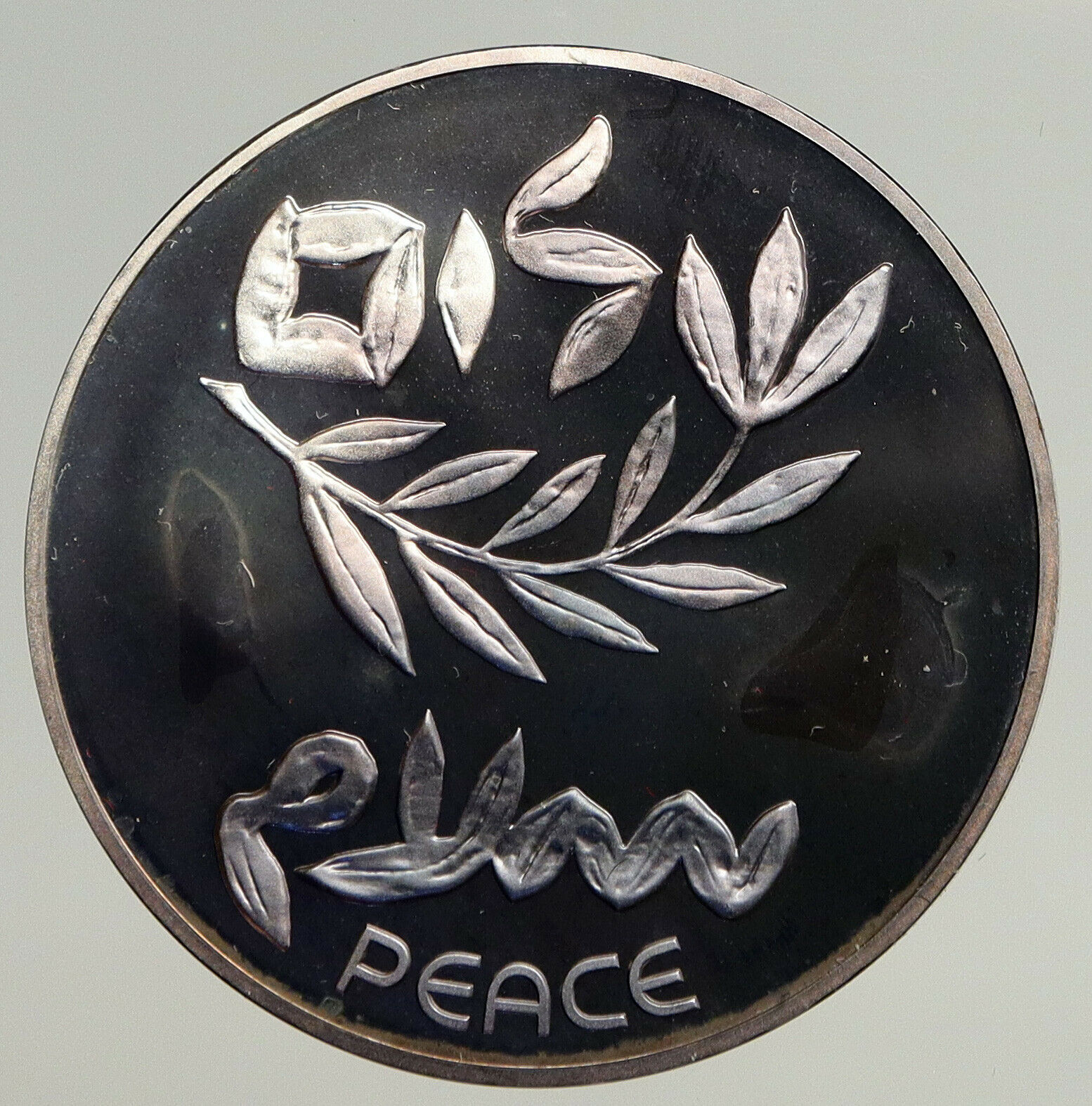 1980 ISRAEL Peace Treaty EGYPT SHALOM Vintage Proof Silver 200 Lirot Coin i93528