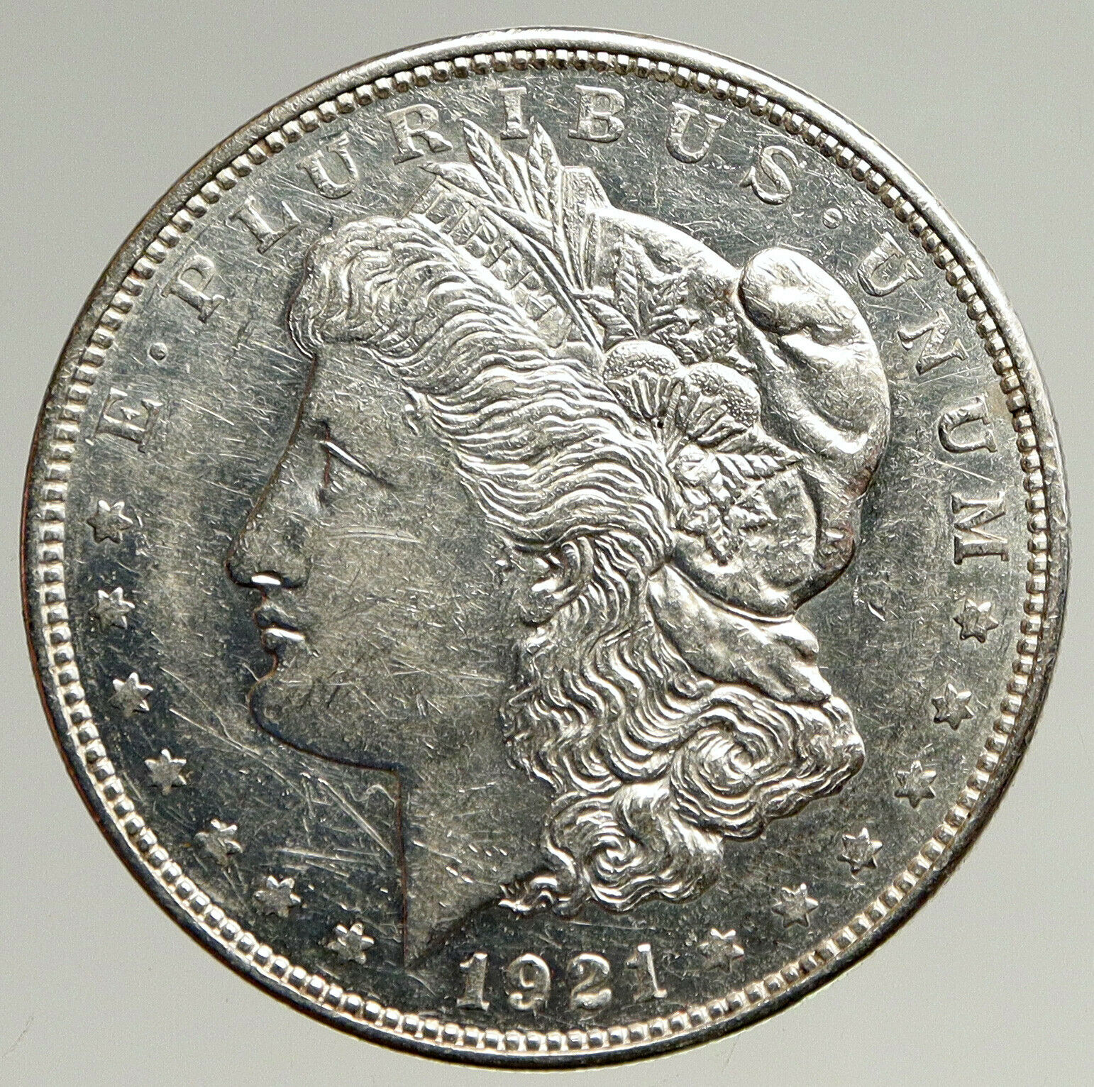 1921 P UNITED STATES of America OLD Eagle SILVER Morgan US Dollar Coin i93684