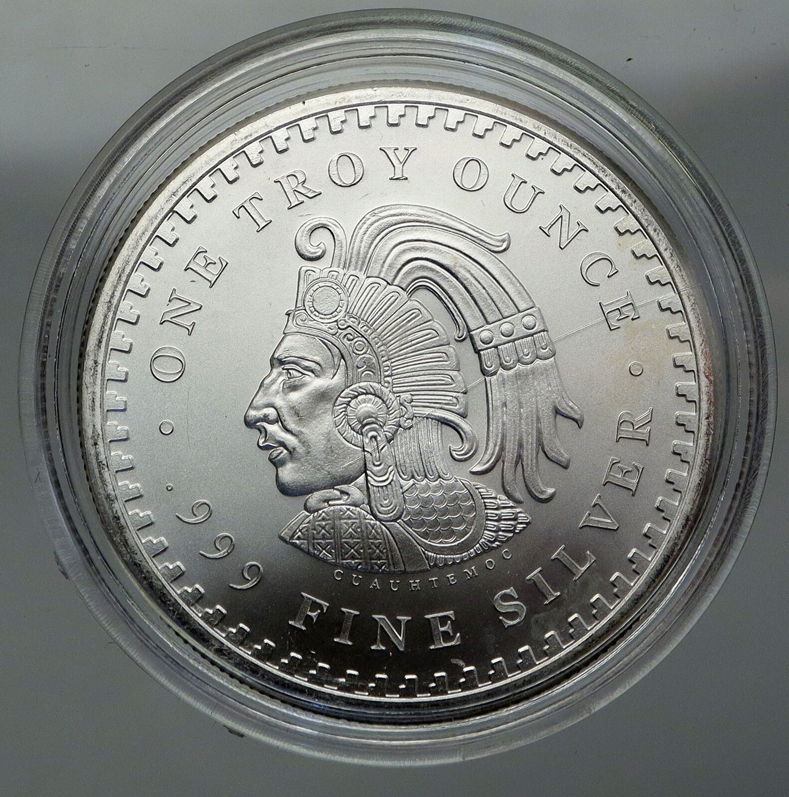 2018 United States USA Aztec Chieftain CUAUHTEMOC & CALENDAR Silver Medal i92853