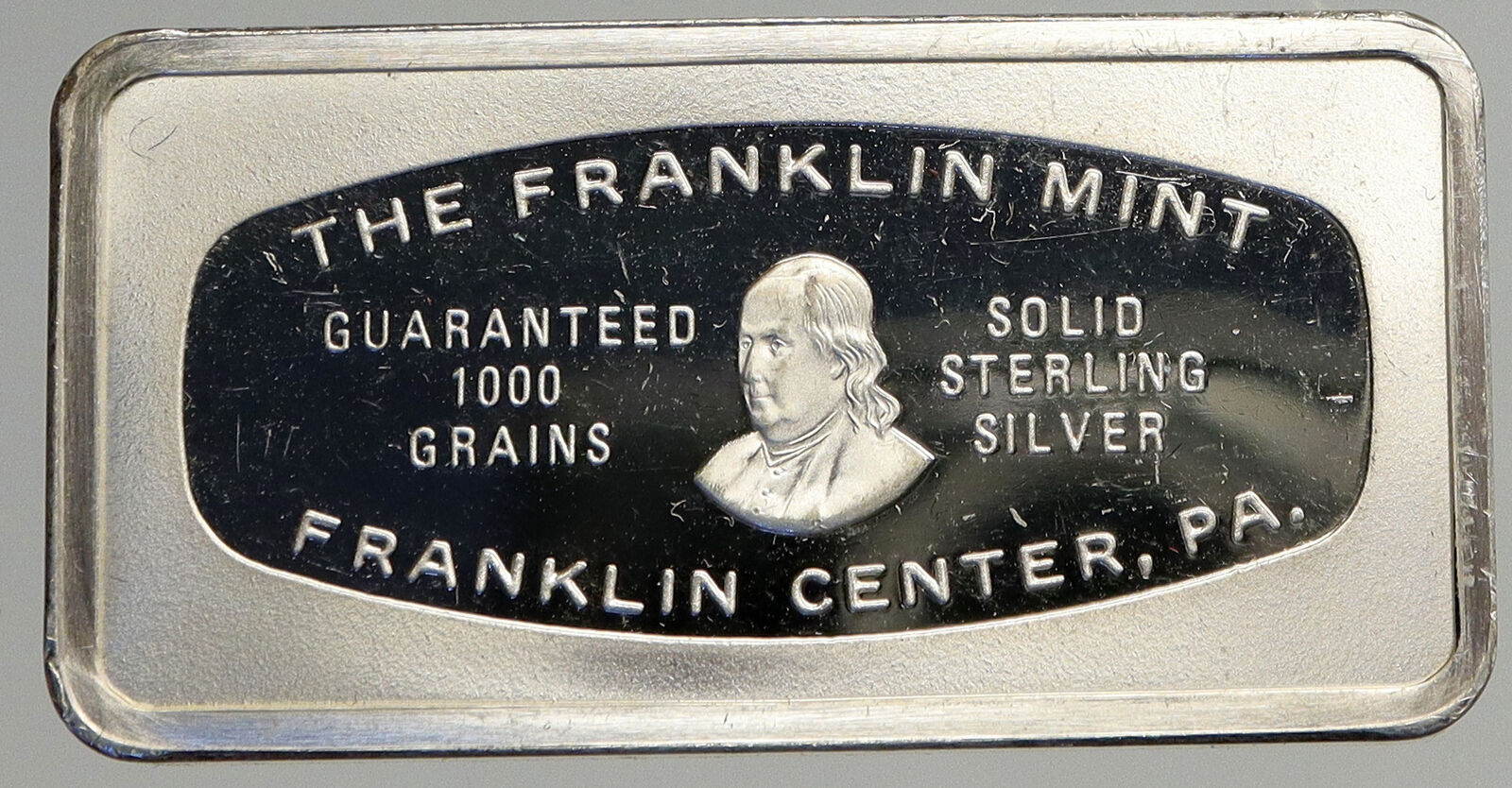 1973 UNITED STATES US Franklin Mint CHRISTMAS 2 OZ OLD Silver BAR Medal i93868