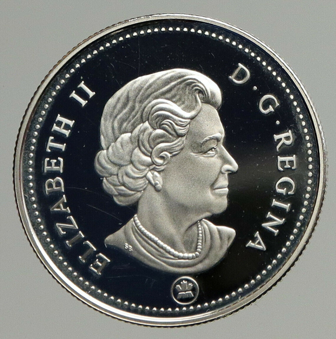 2008 CANADA Queen Elizabeth II Arms Old PROOF-LIKE SILVER 50 Cents Coin i93732