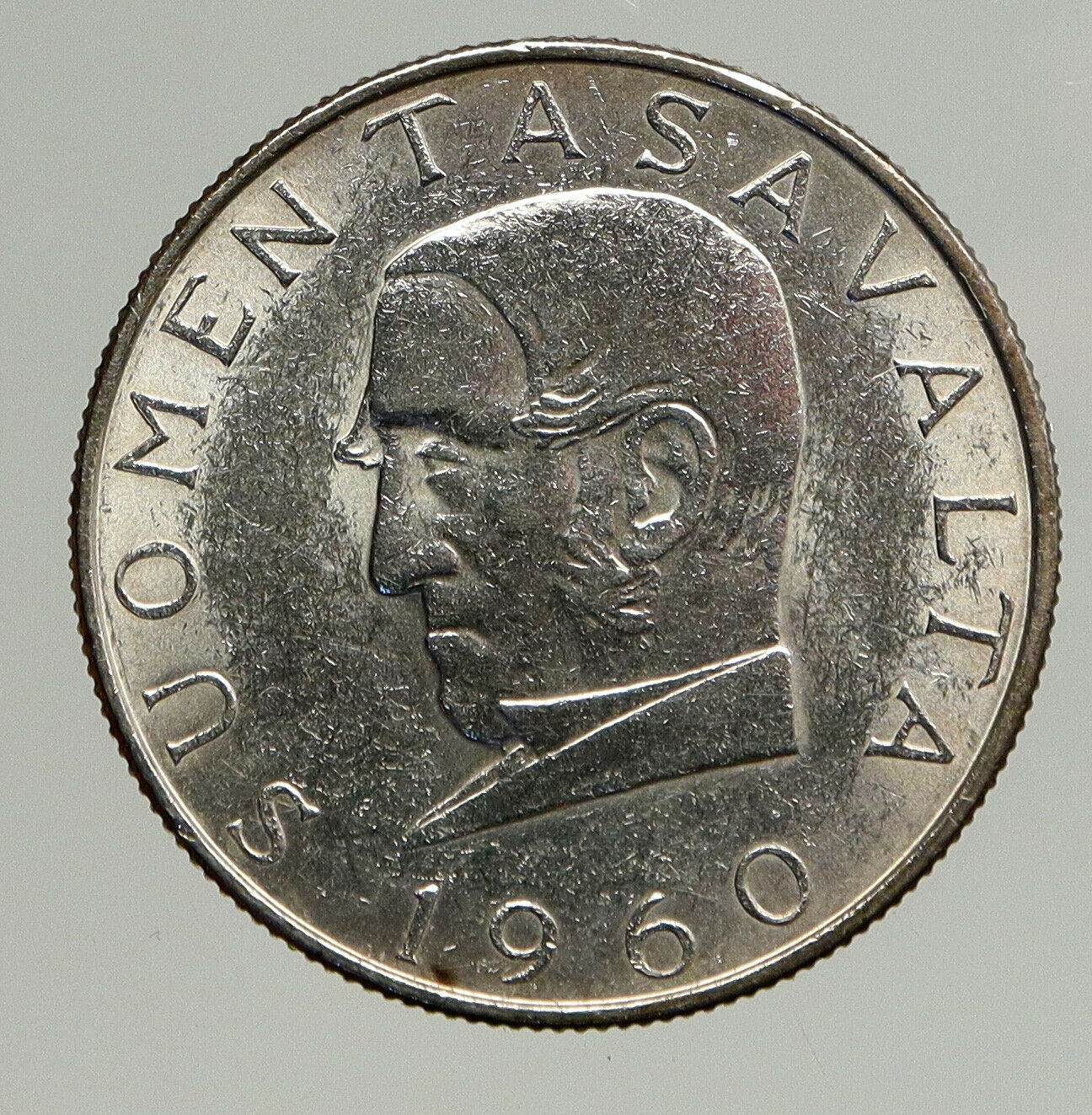 1960 FINLAND Currency Commemorative VINTAGE OLD Silver 1000 Markkaa Coin i93747