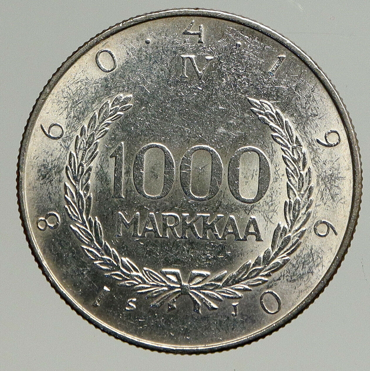 1960 FINLAND Currency Commemorative VINTAGE OLD Silver 1000 Markkaa Coin i93747