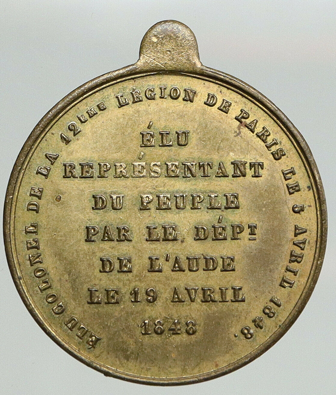 1848 FRANCE Birth Second Republic REVOLUTIONARY ARMAND BARBES Old Medal i93090