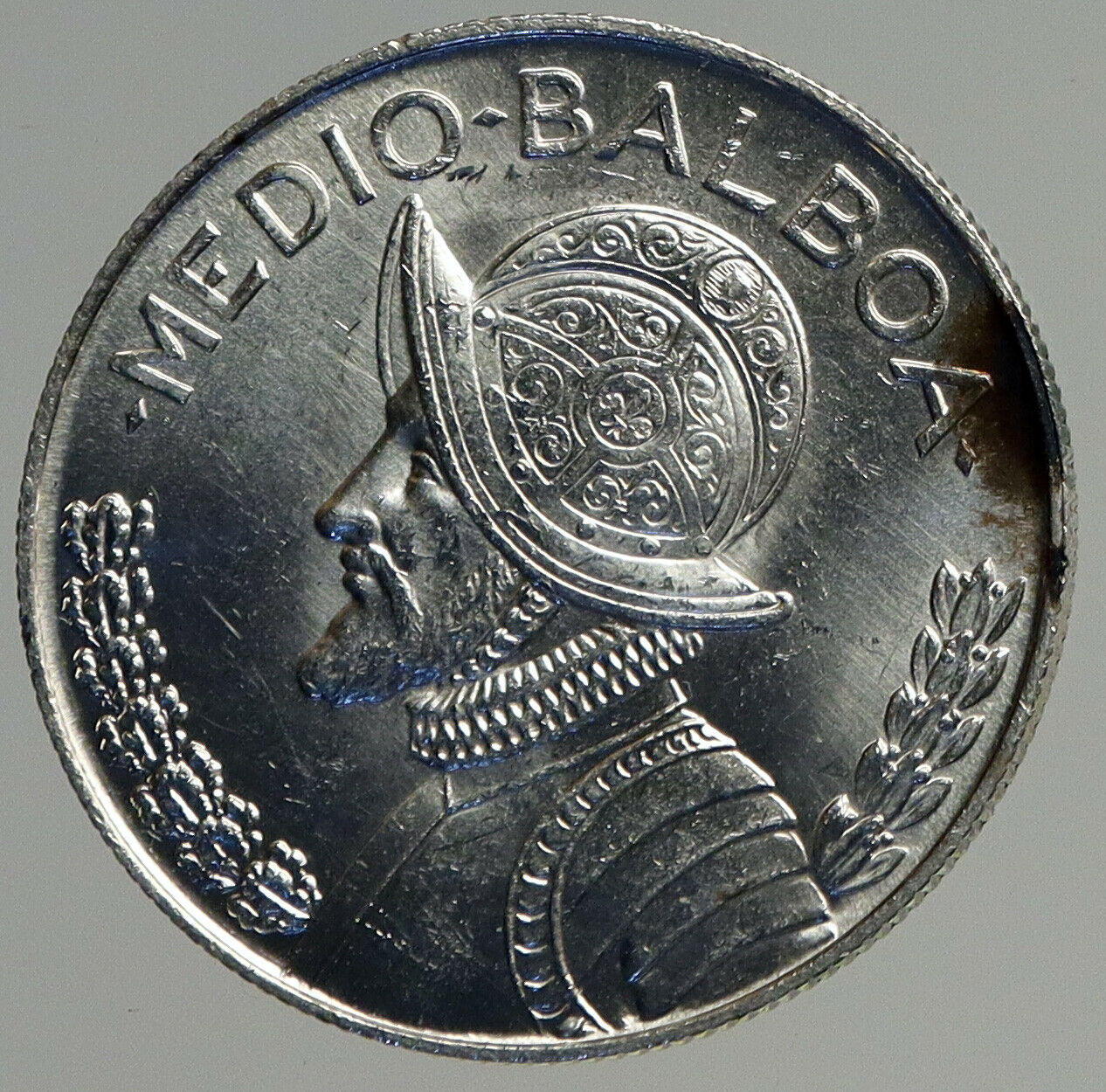 1962 PANAMA Spanish Conquistador Hero VINTAGE OLD Silver 1/2 BALBOA Coin i93835