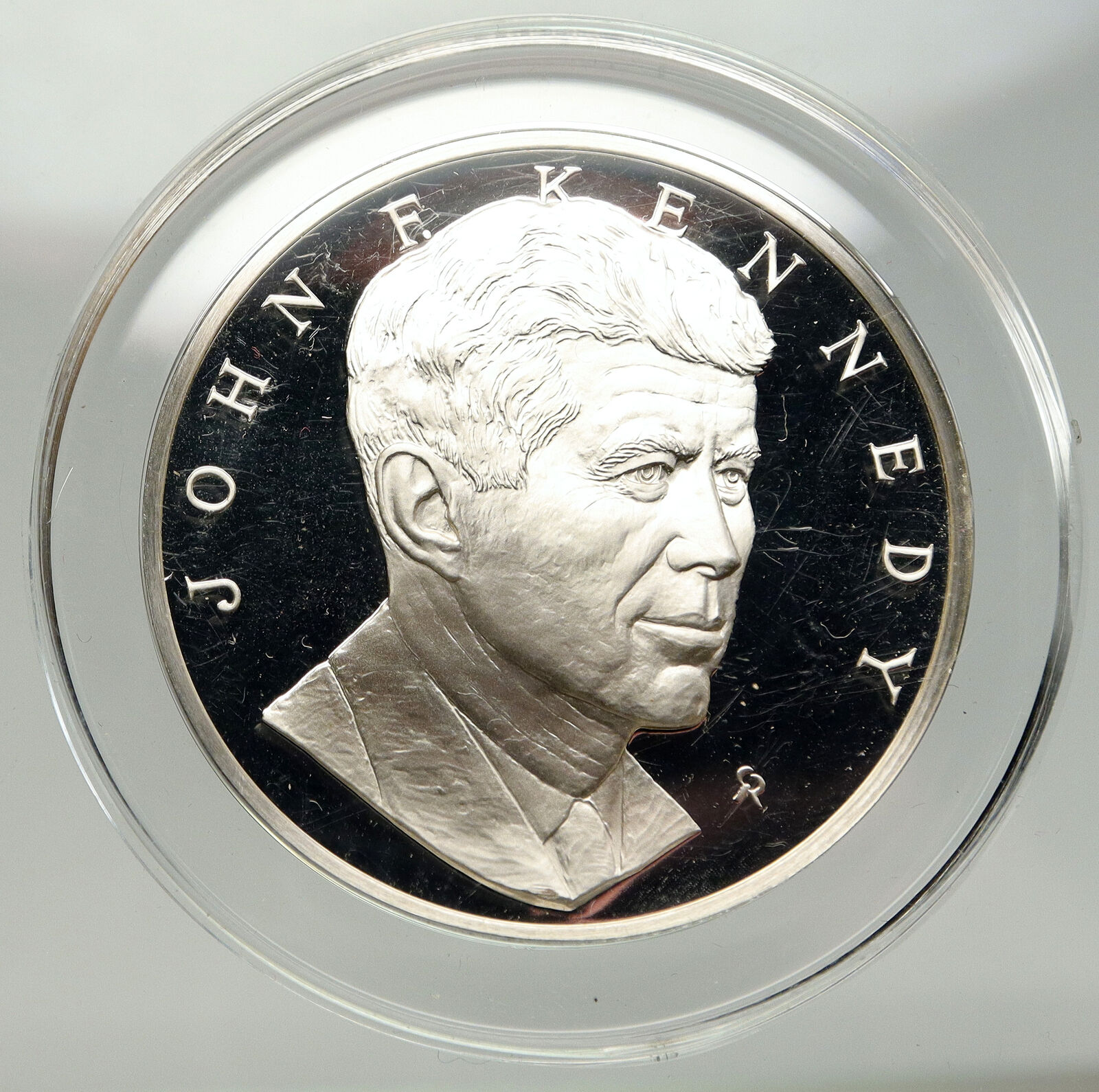 United States 35th US President JOHN F. KENNEDY Old Proof Silver Medal i93123