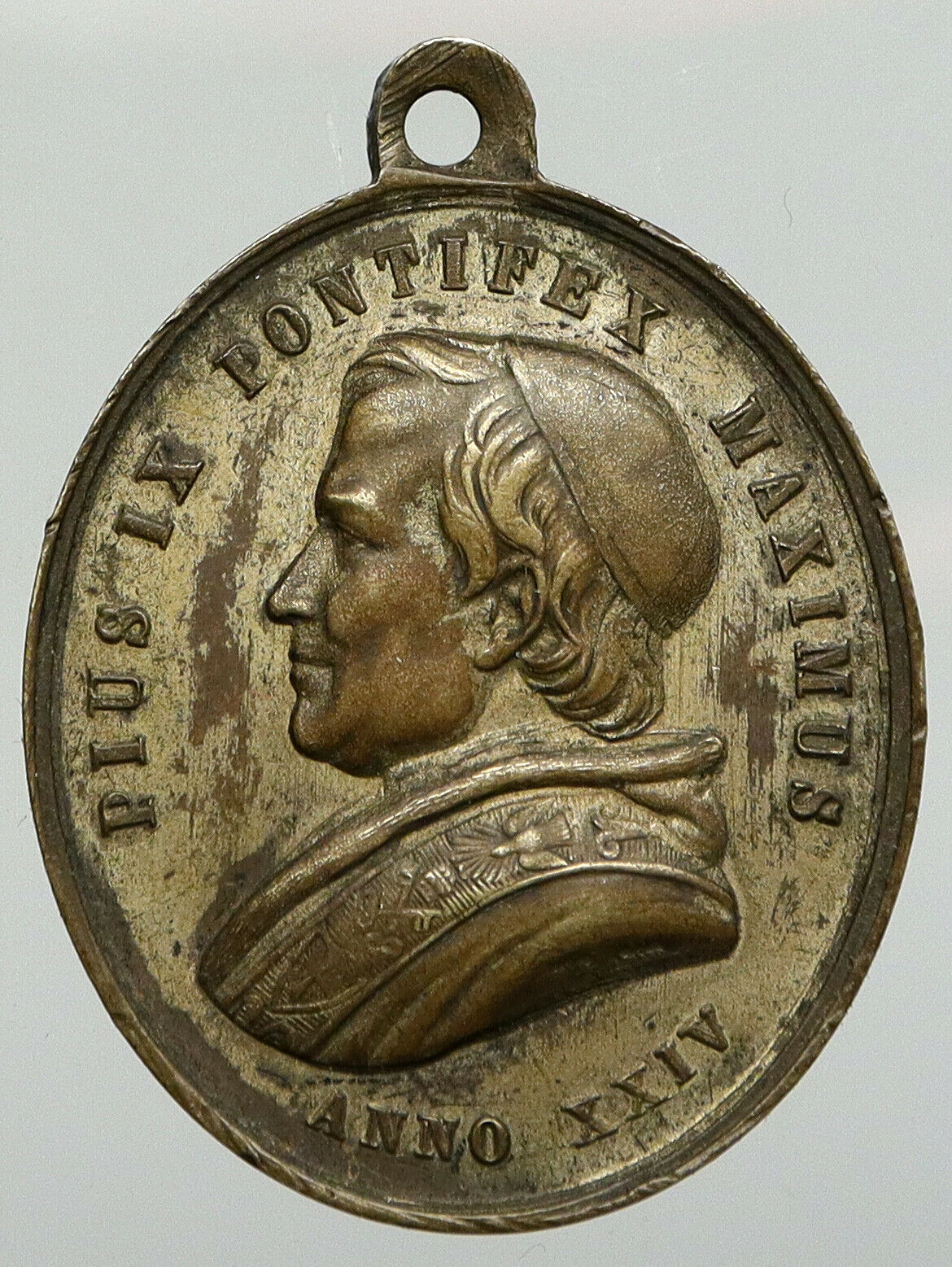 1869 ITALY PAPAL STATES Pope Pius IX Antique Vatican OLD ITALIAN Medal i92965