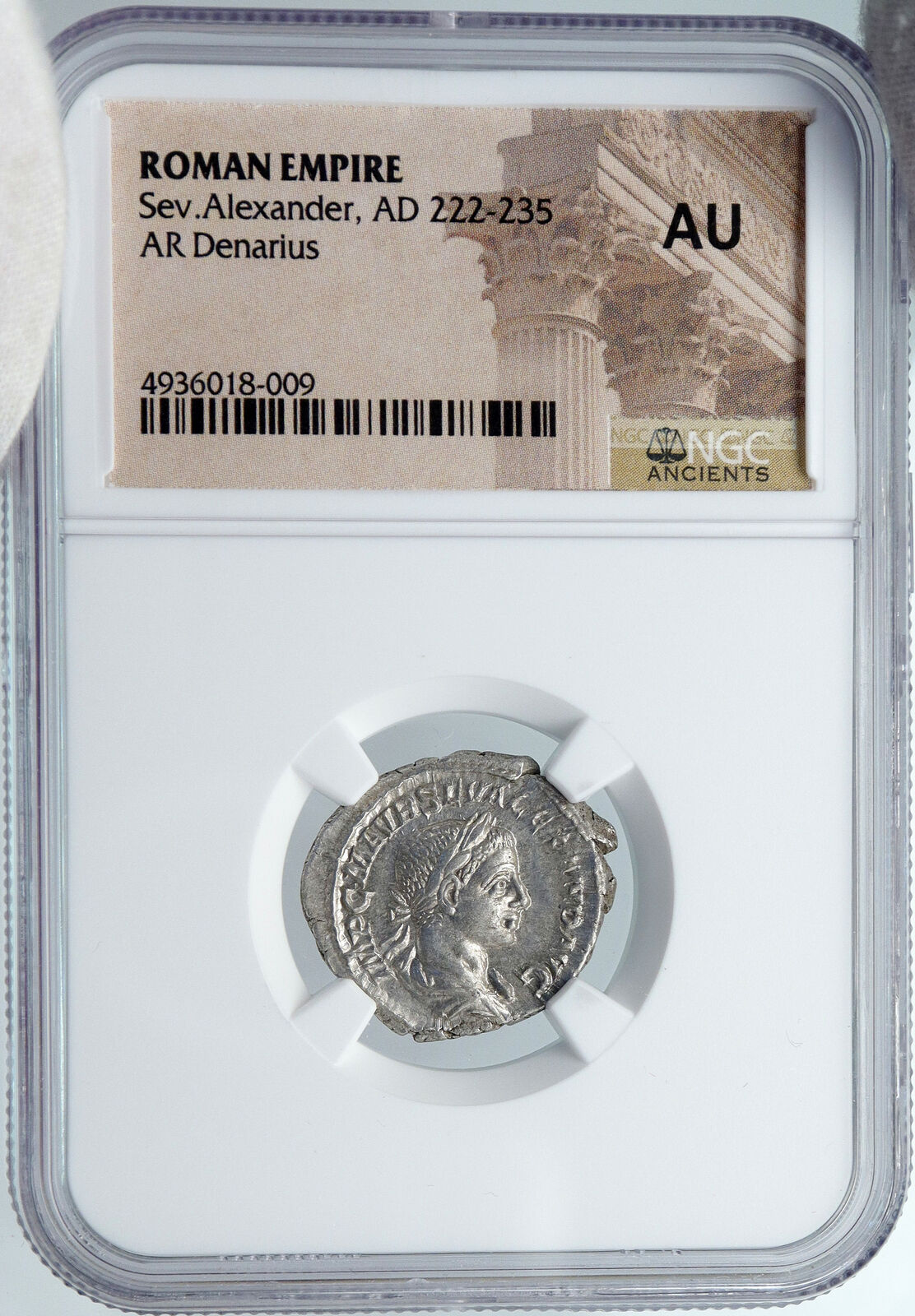 SEVERUS ALEXANDER Ancient 222AD Rome OLD Silver Roman Denarius Coin NGC i88688