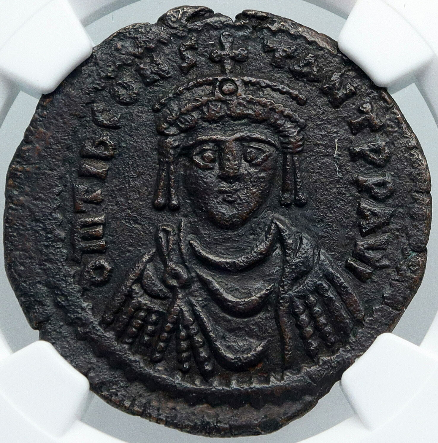 TIBERIUS II CONSTANTINE Constantinople Ancient Byzantine Follis Coin NGC i88670