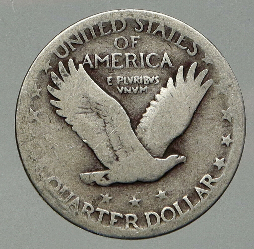 1926 US UNITED STATES Standing Liberty Silver Quarter Dollar 25 Cent Coin i92642