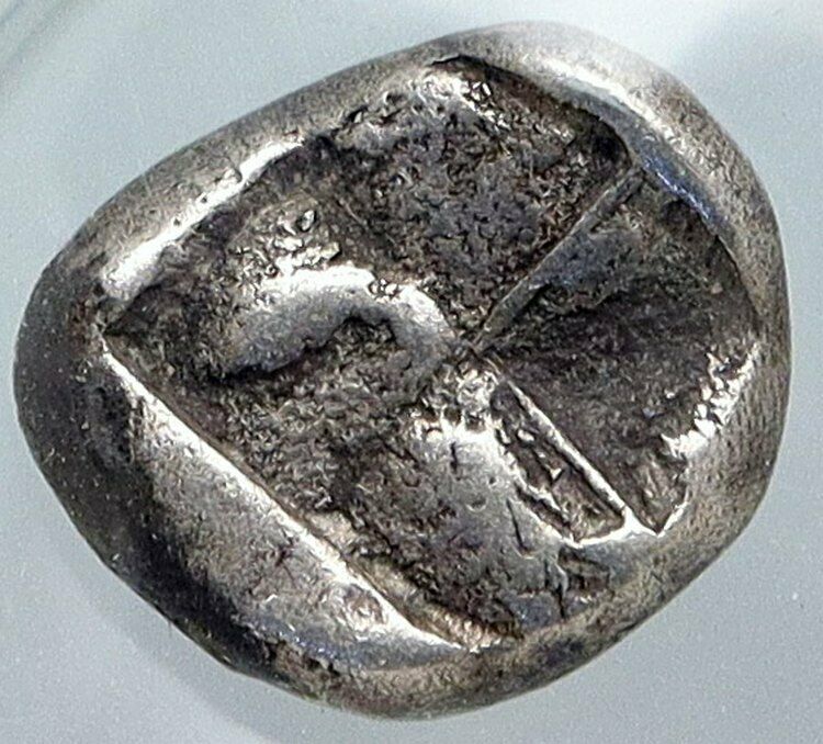 PHOCAEA in IONIA Authentic Ancient 550BC Silver Greek Coin DIOBOL/HEM NGC i88901