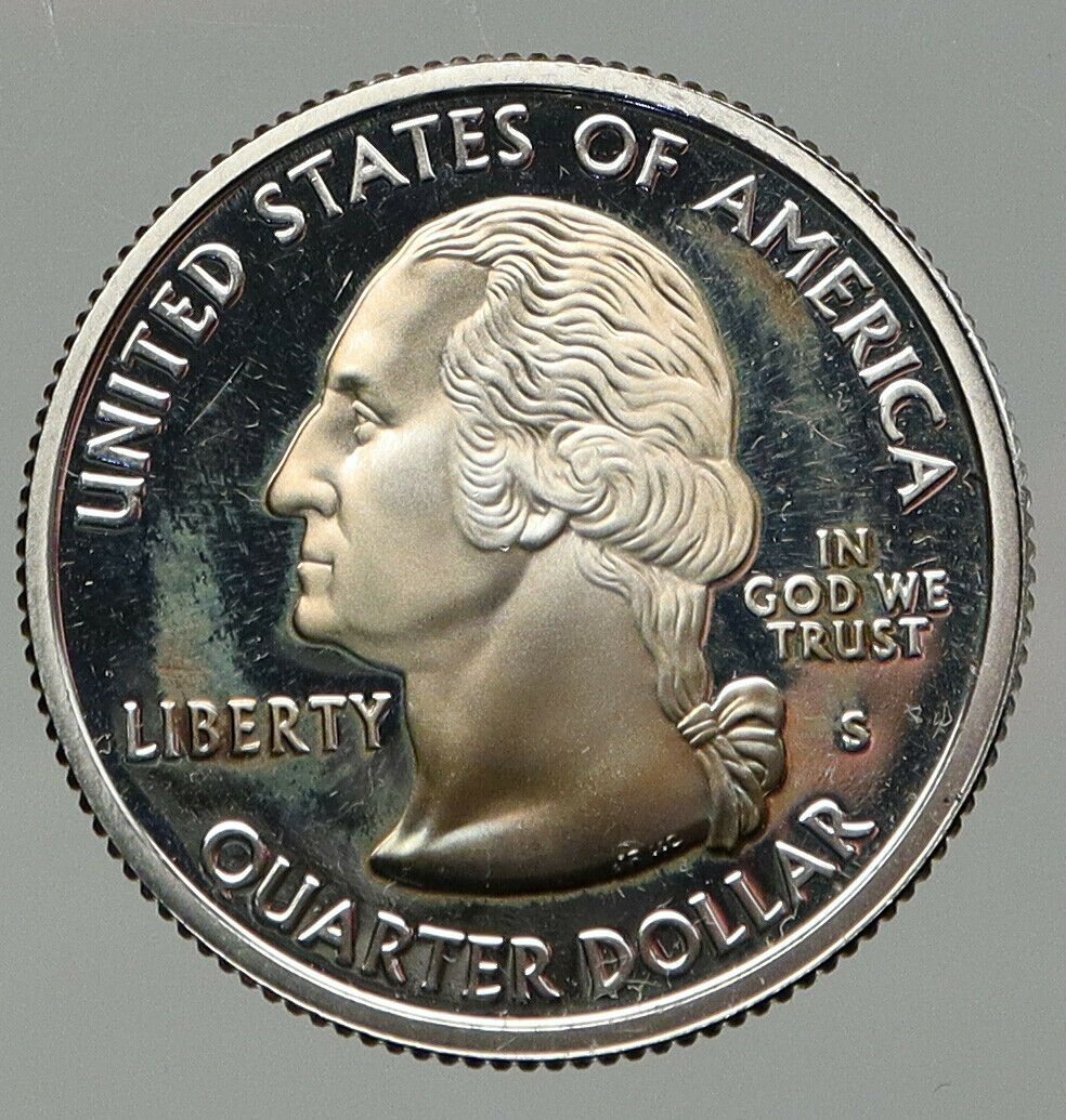 2004 S UNITED STATES USA Washington MICHIGAN Proof Silver Quarter Coin i92644