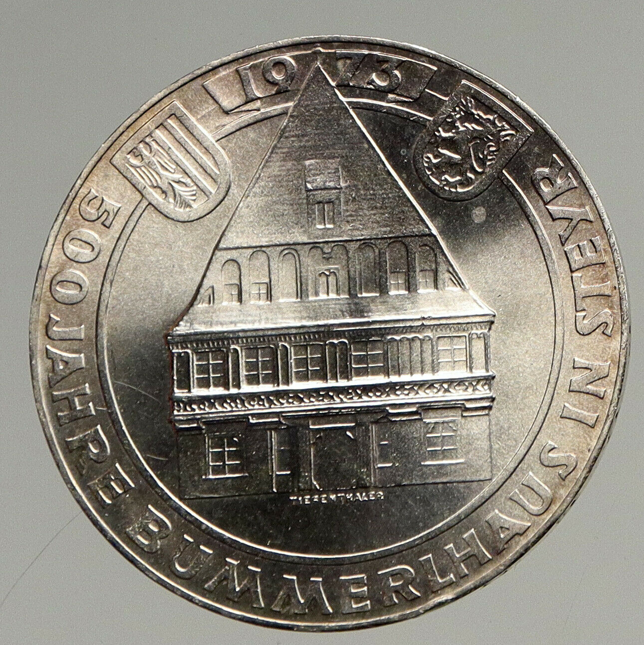 1973 AUSTRIA Bummerlhaus Architecture Silver 50 Shillings Austrian Coin i94410