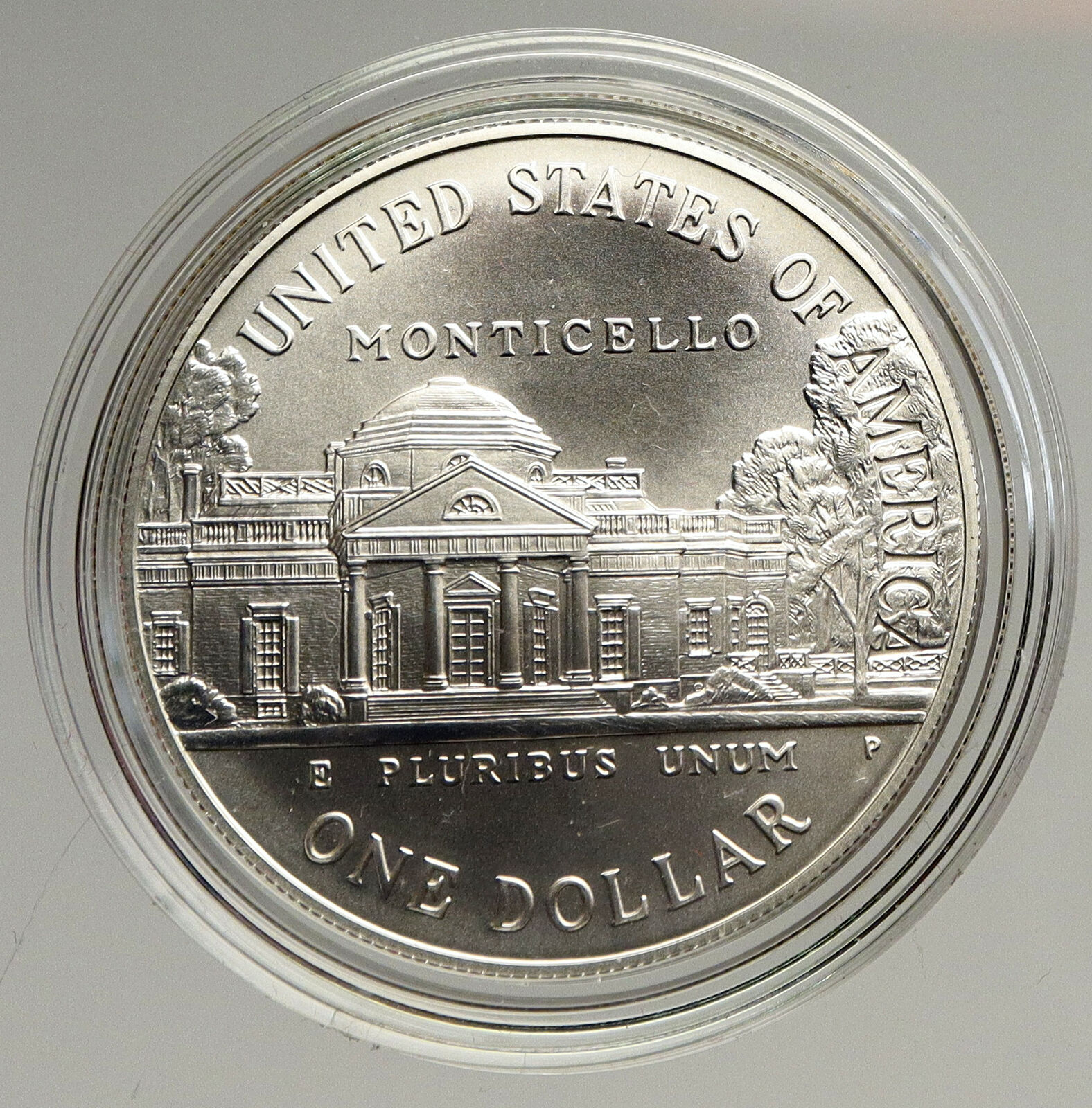 1993P UNITED STATES USA President Thomas Jefferson Monticello BU Silver $ i94411