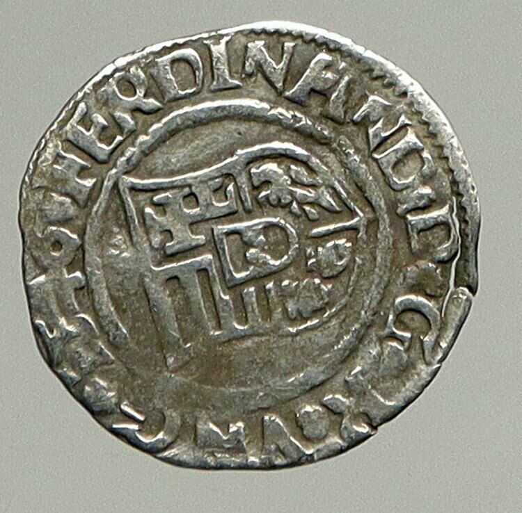 1546 HUNGARY King Ferdinand MADONNA & CHILD ANTIQUE Old Silver Denar Coin i94342