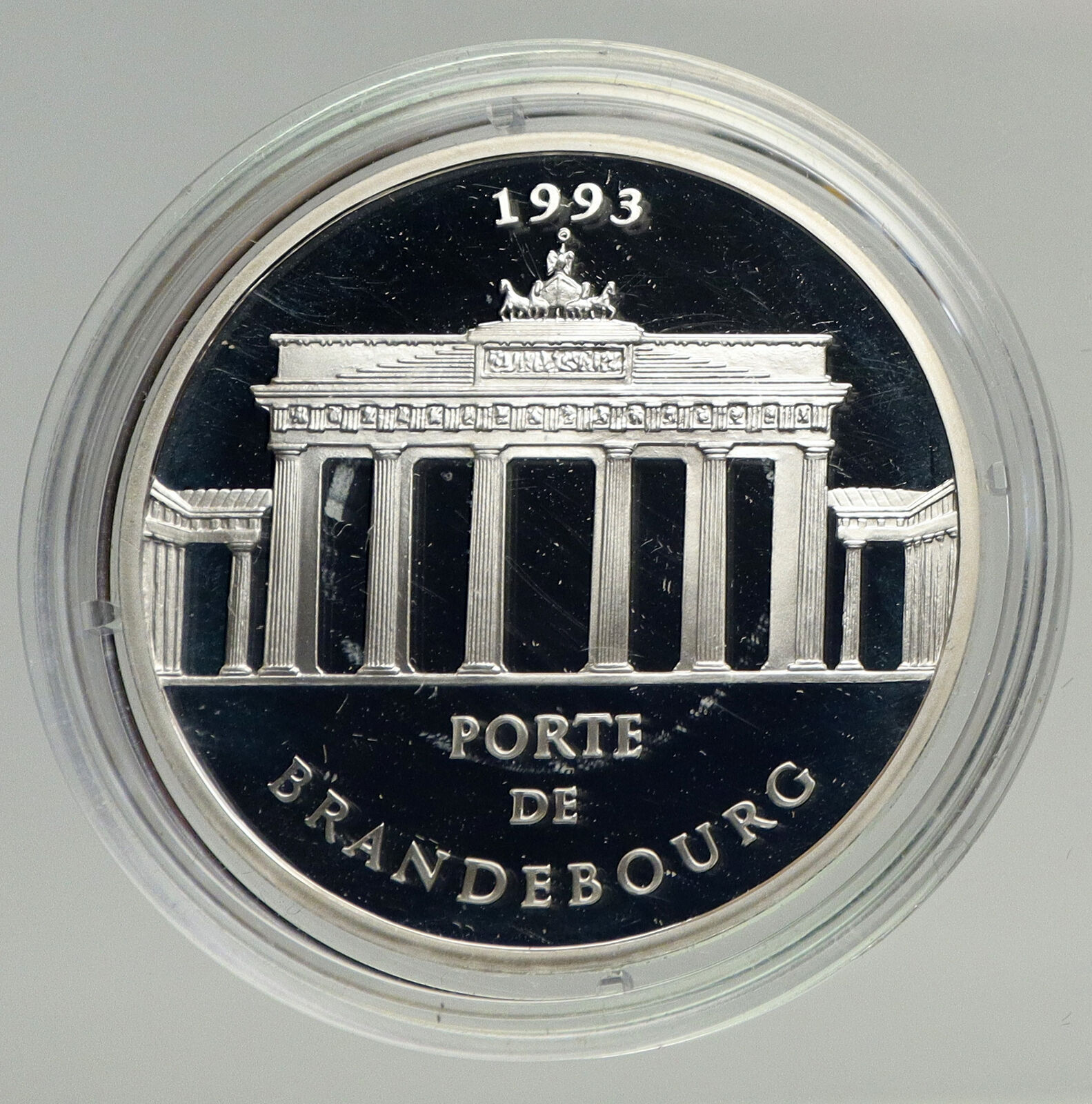 1993 FRANCE Brandenburg Gate VINTAGE Proof Silver 100 Francs French Coin i93399