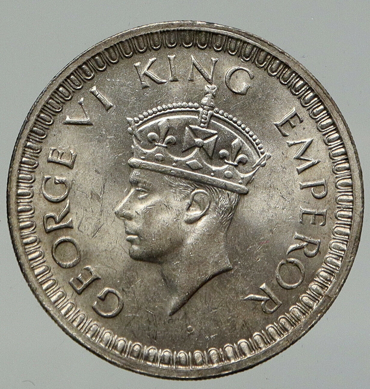 1942 United Kingdom KING GEORGE VI British INDIA Old Silver Rupee Coin i93369