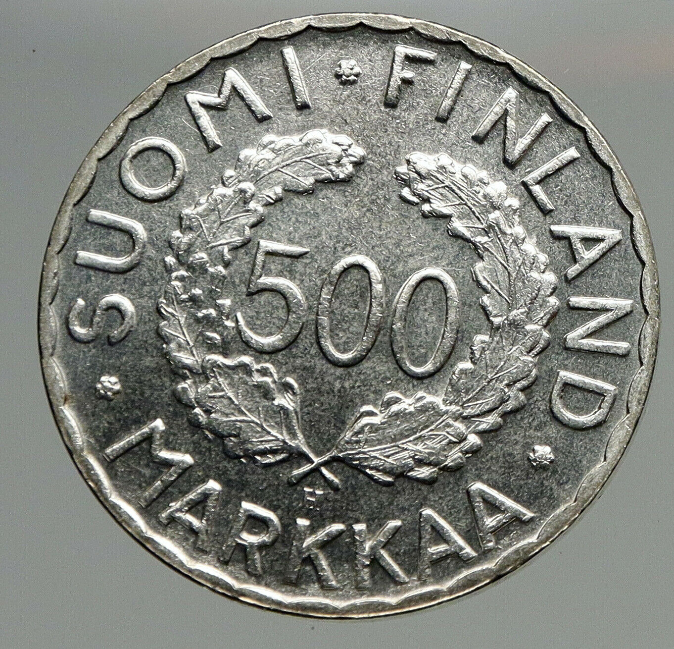 1952 FINLAND Summer Olympics Logo w Rings Genuine Silver 500 Markkaa Coin i93371