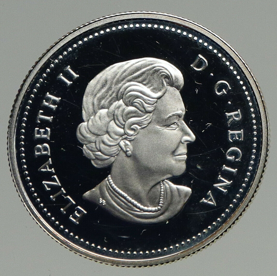 2005 CANADA Queen Elizabeth II Arms Old PROOF-LIKE SILVER 50 Cents Coin i93380