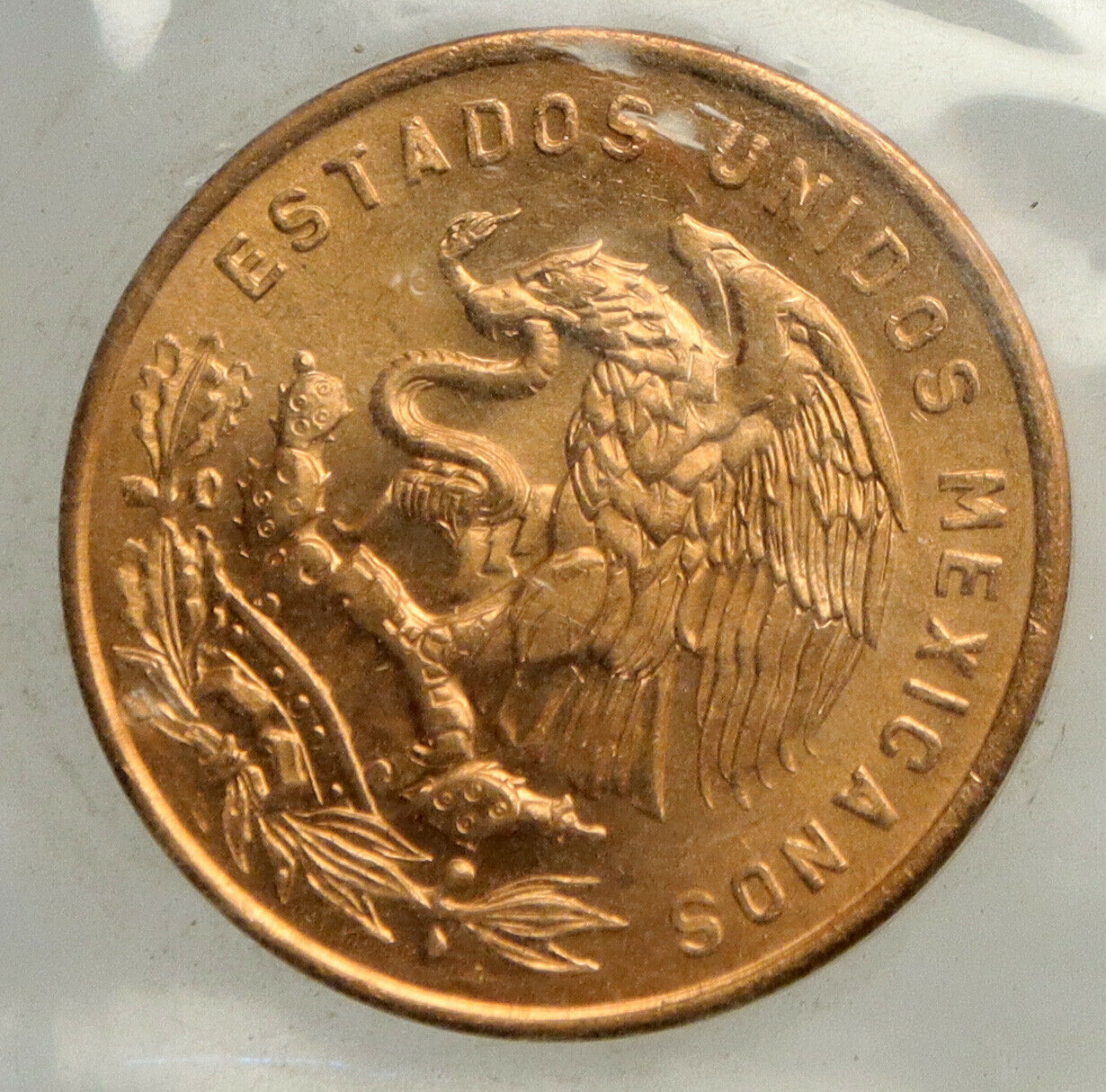 1964 MEXICO Mo Pythagorian Cap of LIBERTY Old VINTAGE 20 Centavos Coin i93973