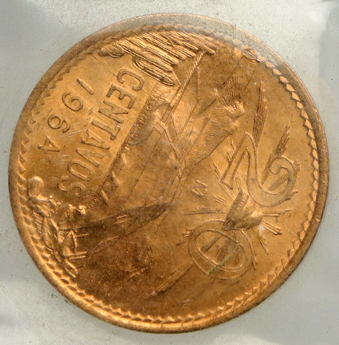 1964 MEXICO Mo Pythagorian Cap of LIBERTY Old VINTAGE 20 Centavos Coin i93973