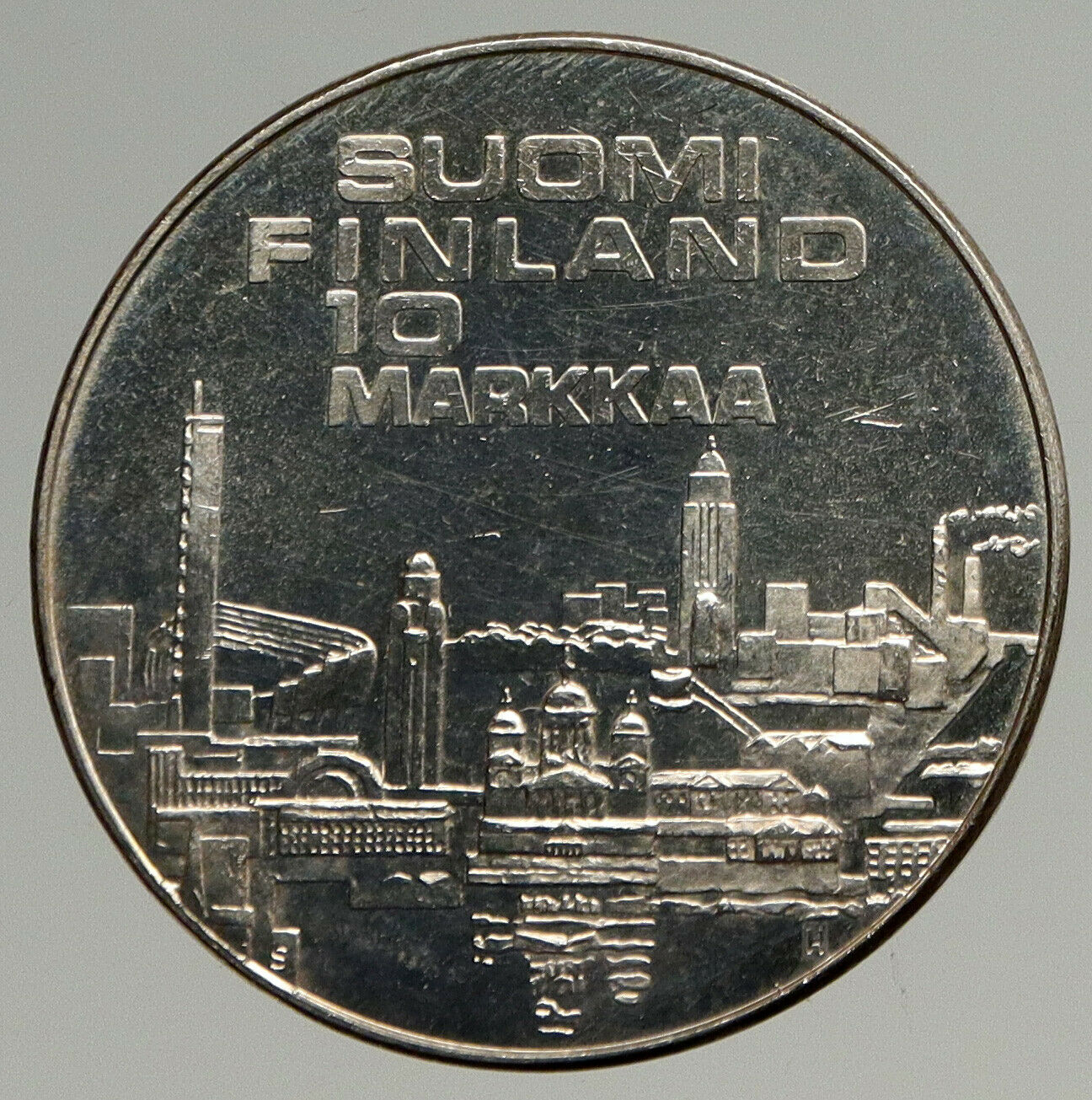 1971 FINLAND European Athletic Games TRACK VINTAGE Silver 10 Markkaa Coin i94387