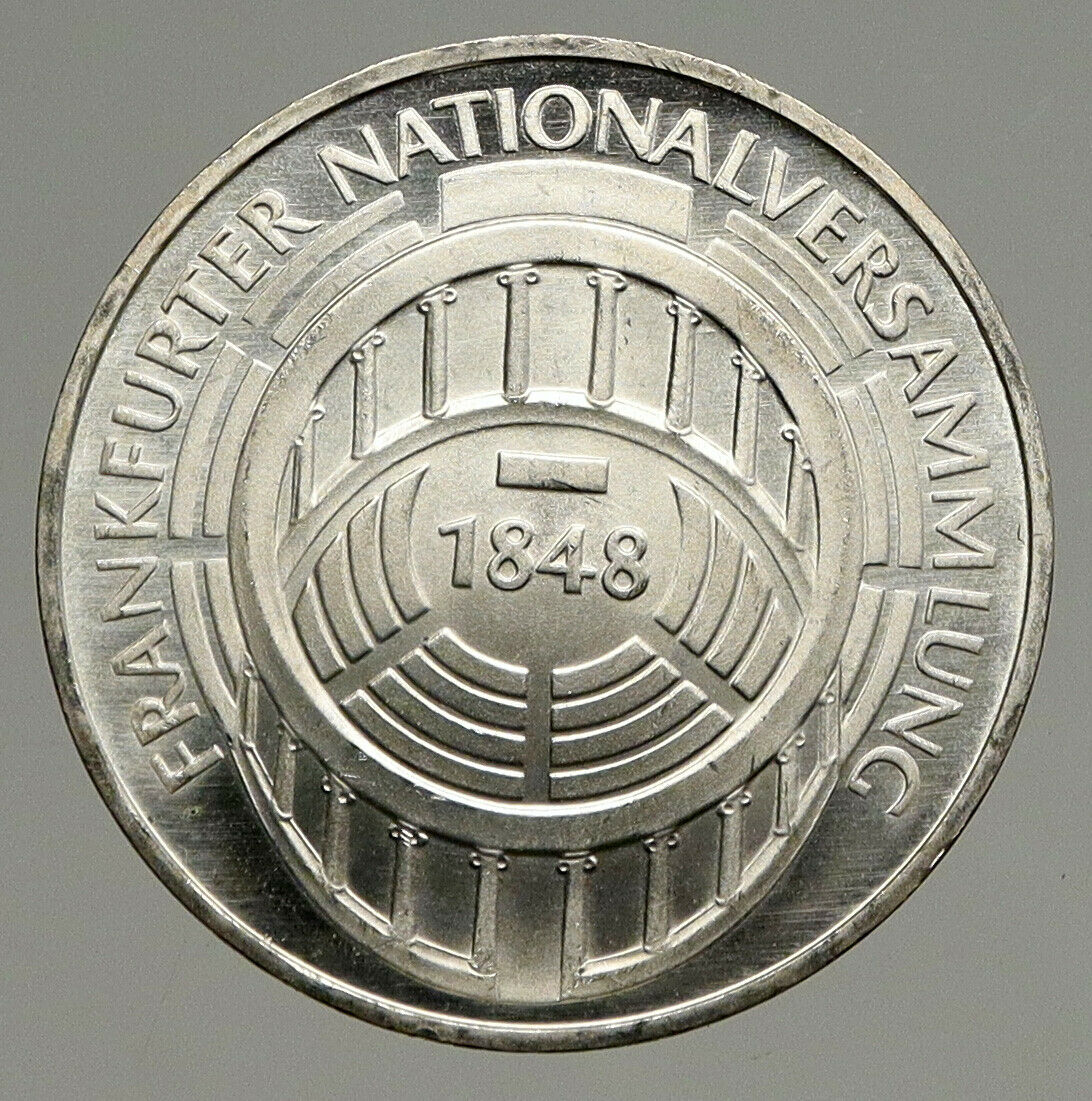 1973 G GERMANY FRANFURT PARLIAMENT BUILDING Proof Silver 5 MK German Coin i94384