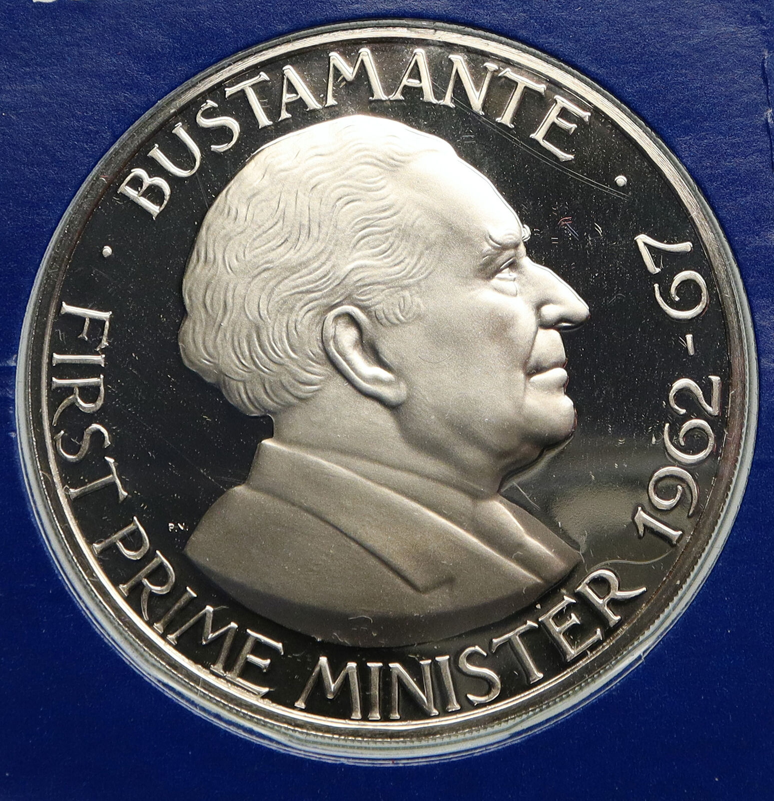 1976 JAMAICA First Prime Minister BUSTAMANTE Vintage Proof Dollar Coin i93944