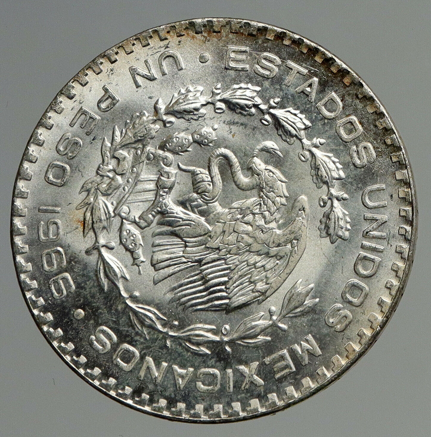 1966 MEXICO Independence War HERO Jose Maria Morelos OLD Silver Peso Coin i93950