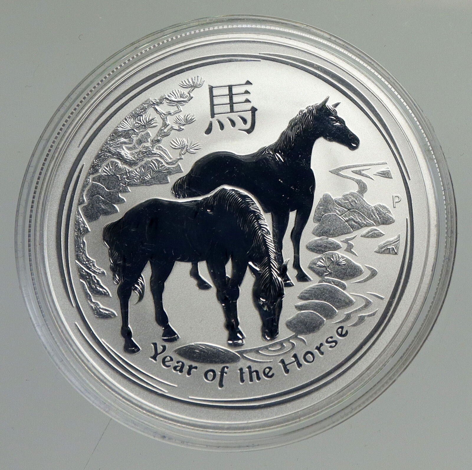 2014 AUSTRALIA Year of Horse CHINESE Zodiac OLD Proof Silver Dollar Coin i94550