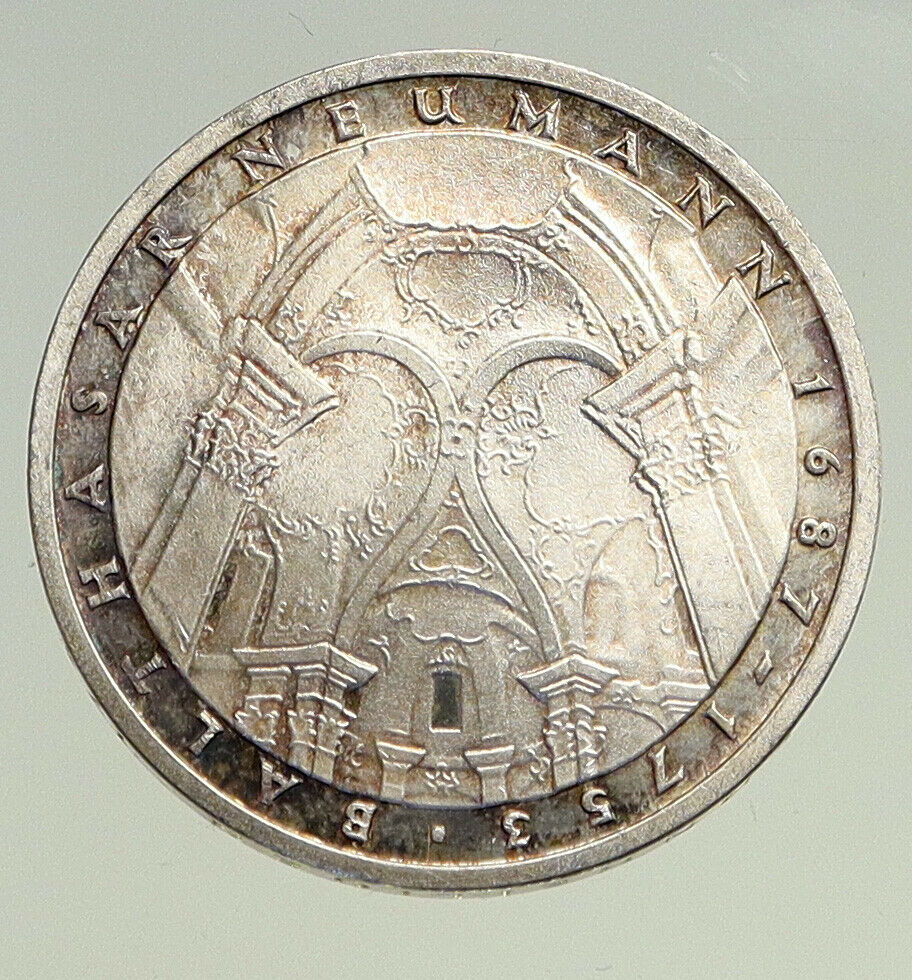 1978 GERMANY Balthasar Neumann CHURCH Vierzehnheiligen Silver 5 Mark Coin i94514