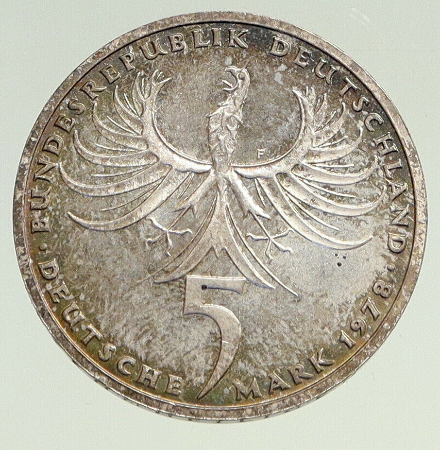 1978 GERMANY Balthasar Neumann CHURCH Vierzehnheiligen PF Silver 5 M Coin i94502