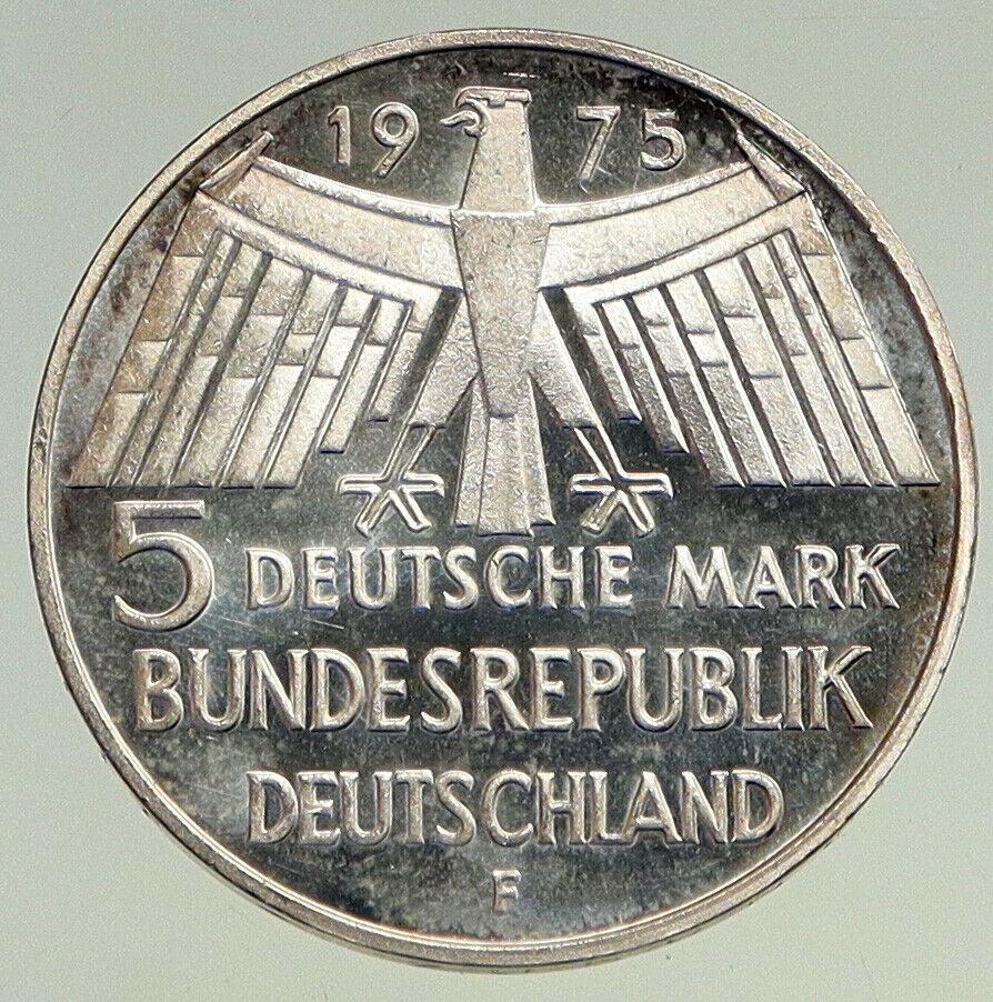 1975F Germany European Historic Monuments Proof Silver 5 Mark German Coin i94497