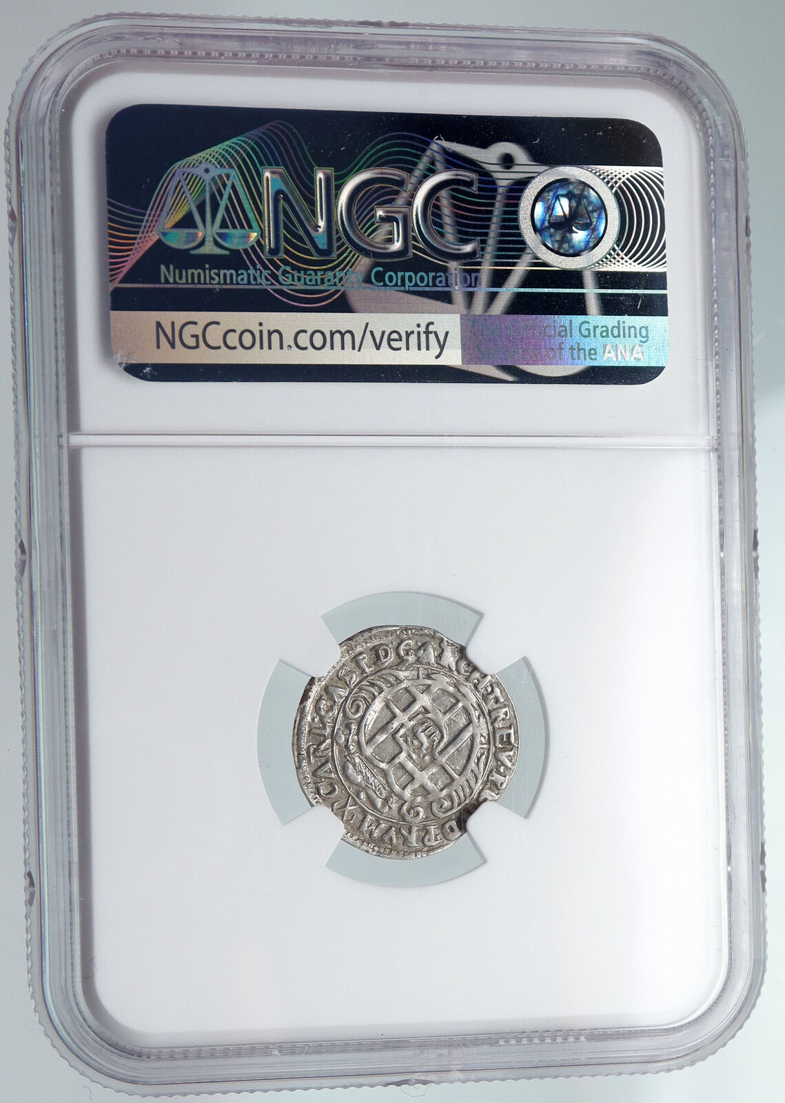 1659 ARCHBISHOPRIC TRIER German ROMAN NUMERAL Silver 4 Pfennig Coin NGC i90706