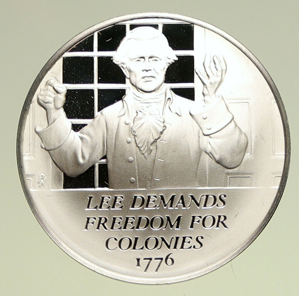 1970 United States REVOLUTION History LEE in CONGRESS Proof Silver Medal i94899